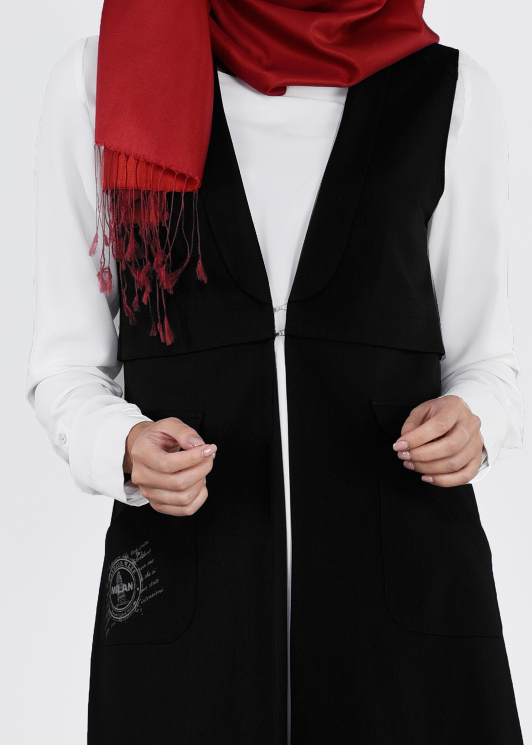 Tesettür giyim SİYAH 4271 STİL 8563 YELEK 38/46 TEK40