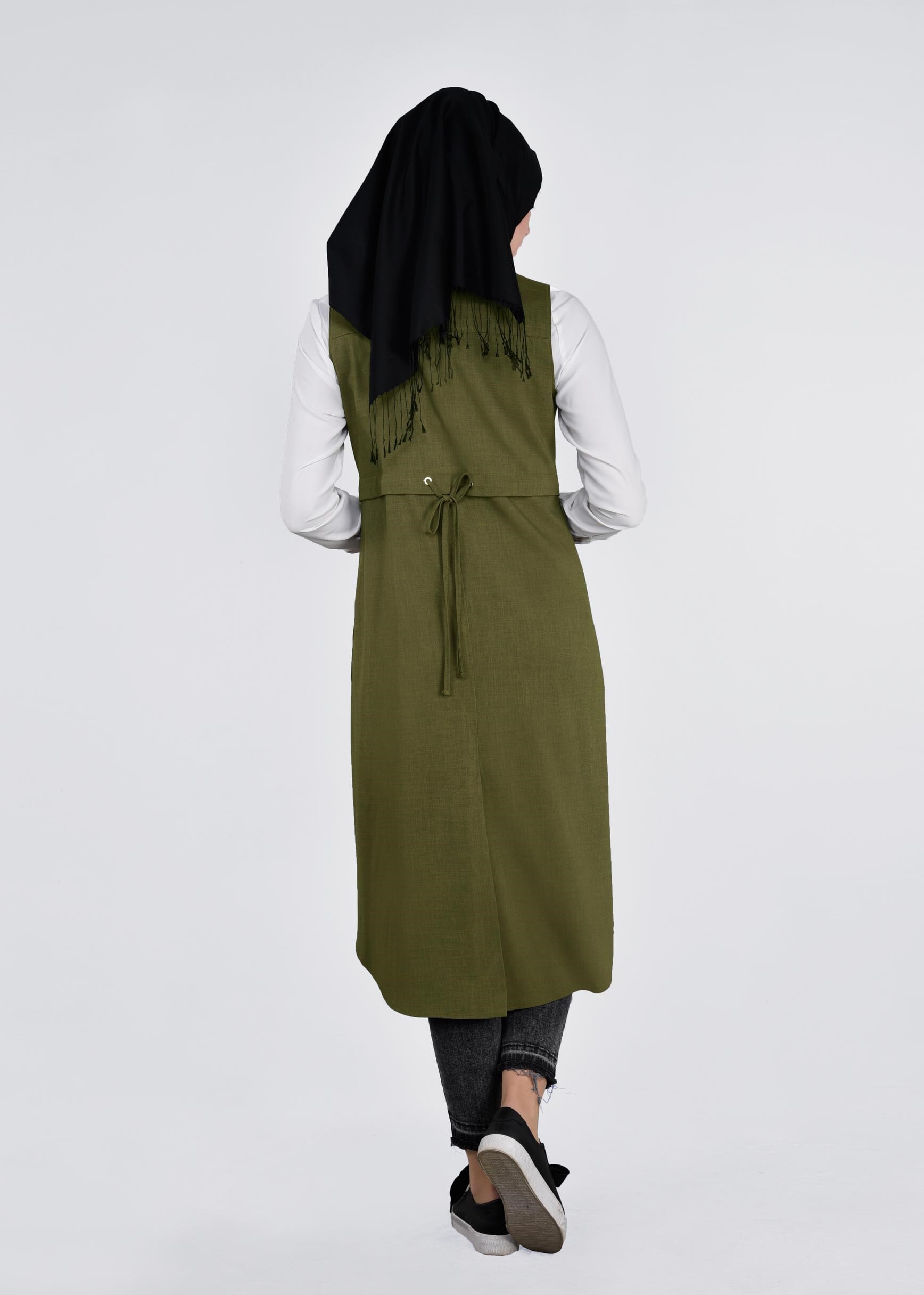 Tesettür giyim YEŞİL 4271 STİL 8563 YELEK 38/46 TEK40