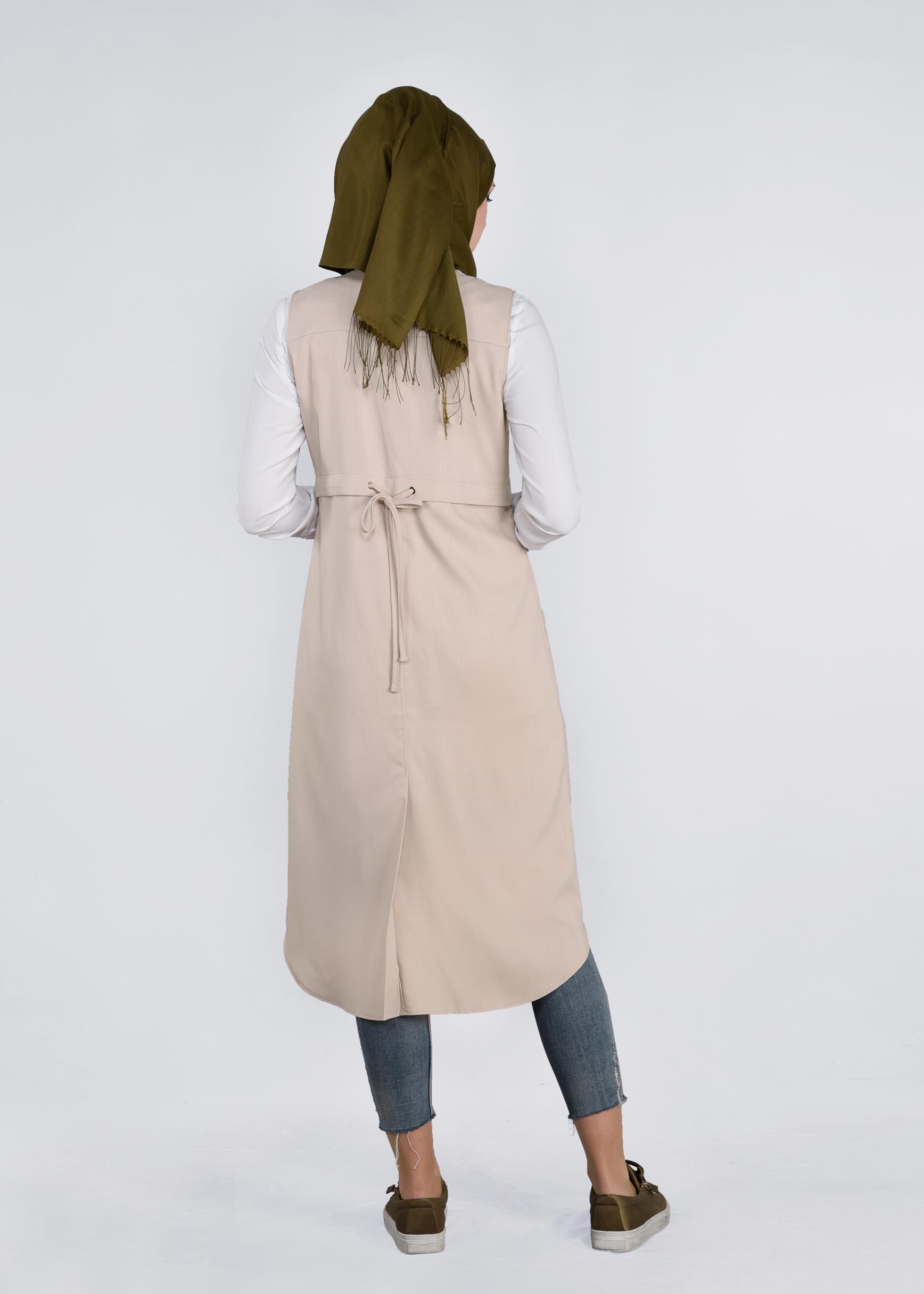 Tesettür giyim BEJ 4271 STİL 8563 YELEK 38/46 TEK40