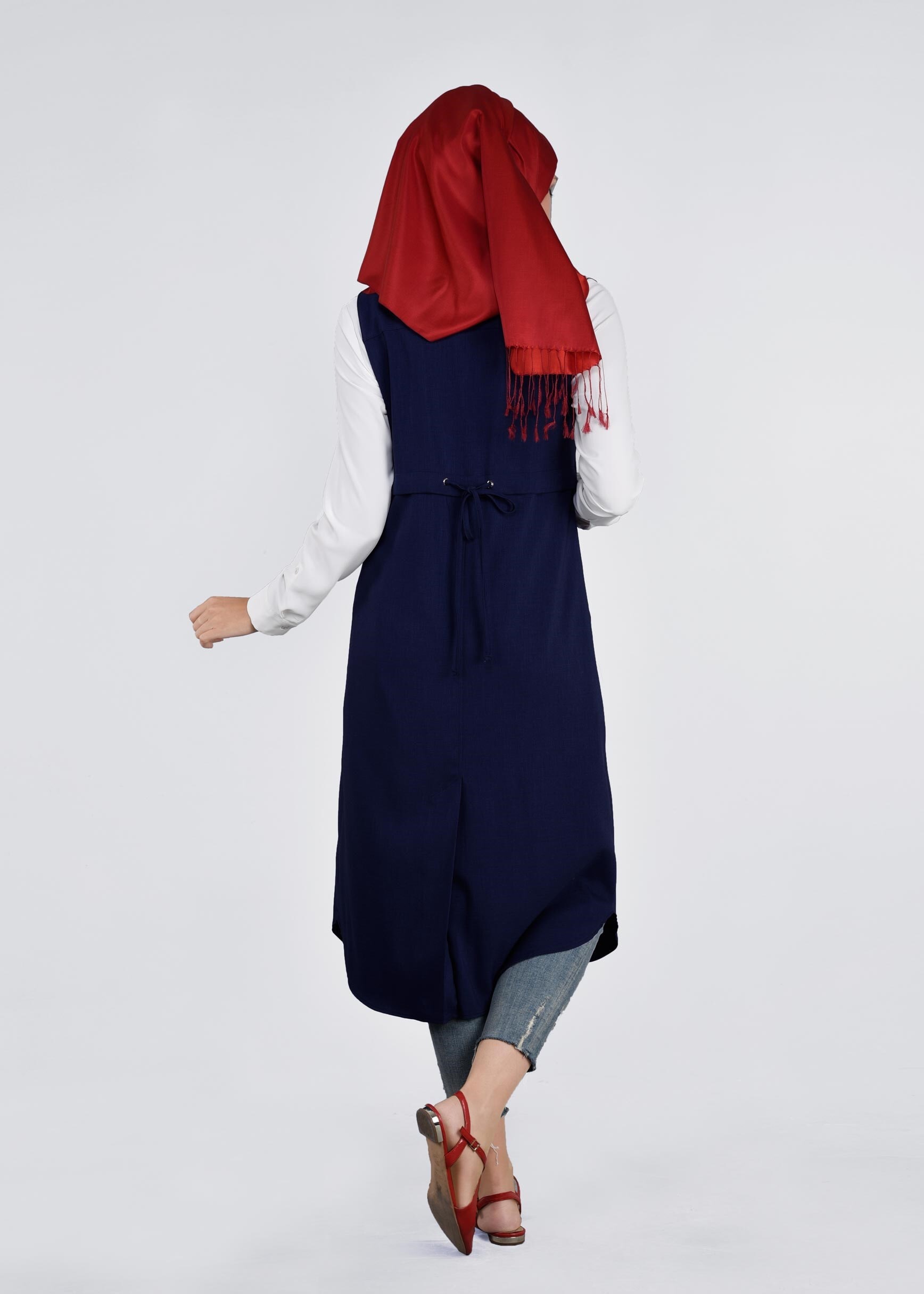 Tesettür giyim LACİVERT 4271 STİL 8563 YELEK 38/46 TEK40