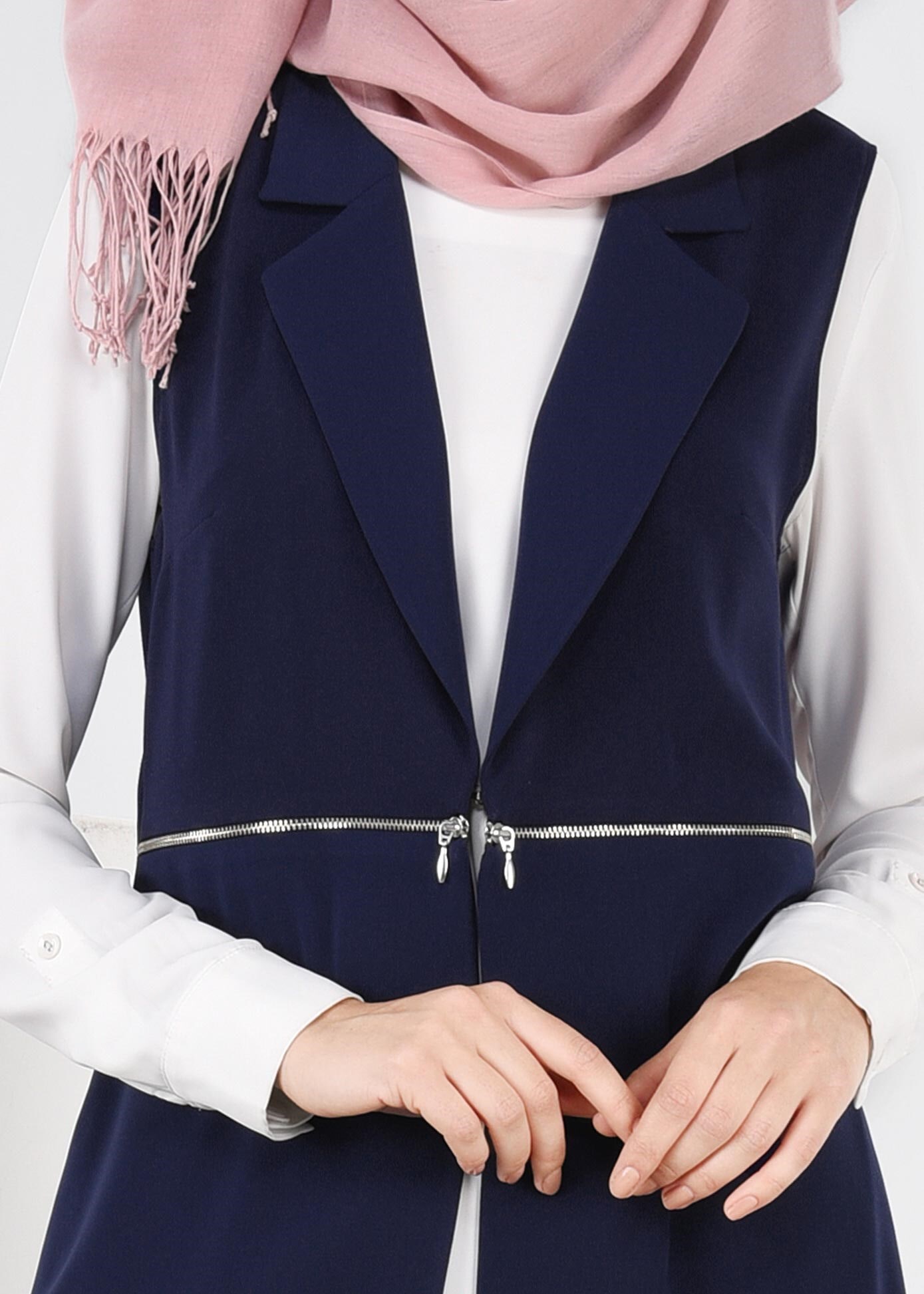 Tesettür giyim LACİVERT 4273 VİRONA YELEK 38/46 TEK40