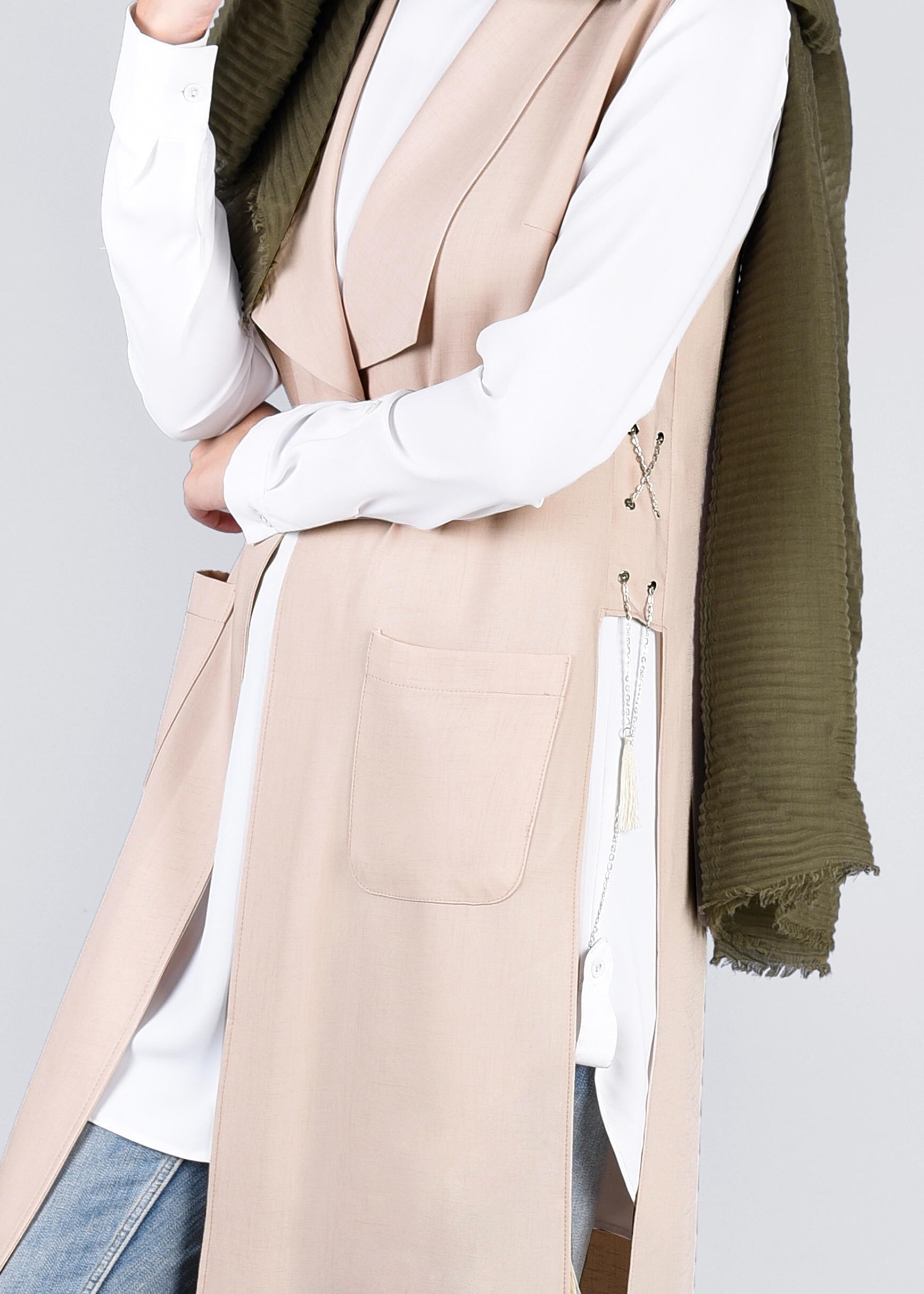 Tesettür giyim BEJ 4275 YOGA YELEK 38/46 TEK40