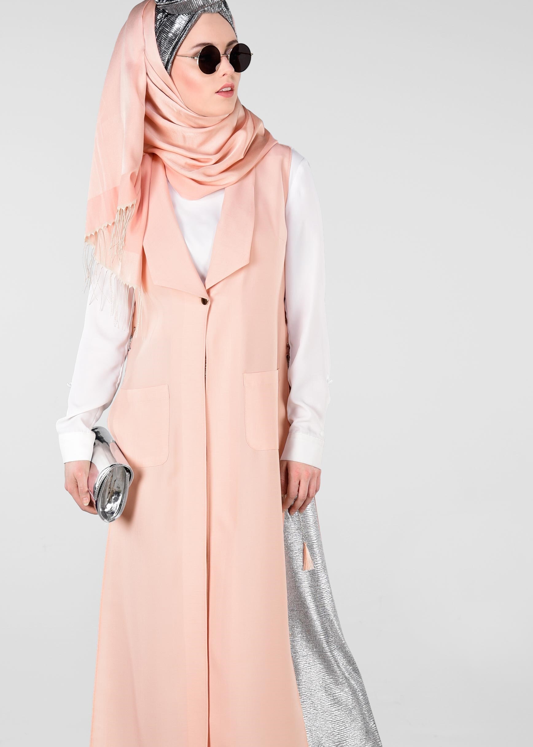 Tesettür giyim PUDRA 4275 YOGA YELEK 38/46 TEK40