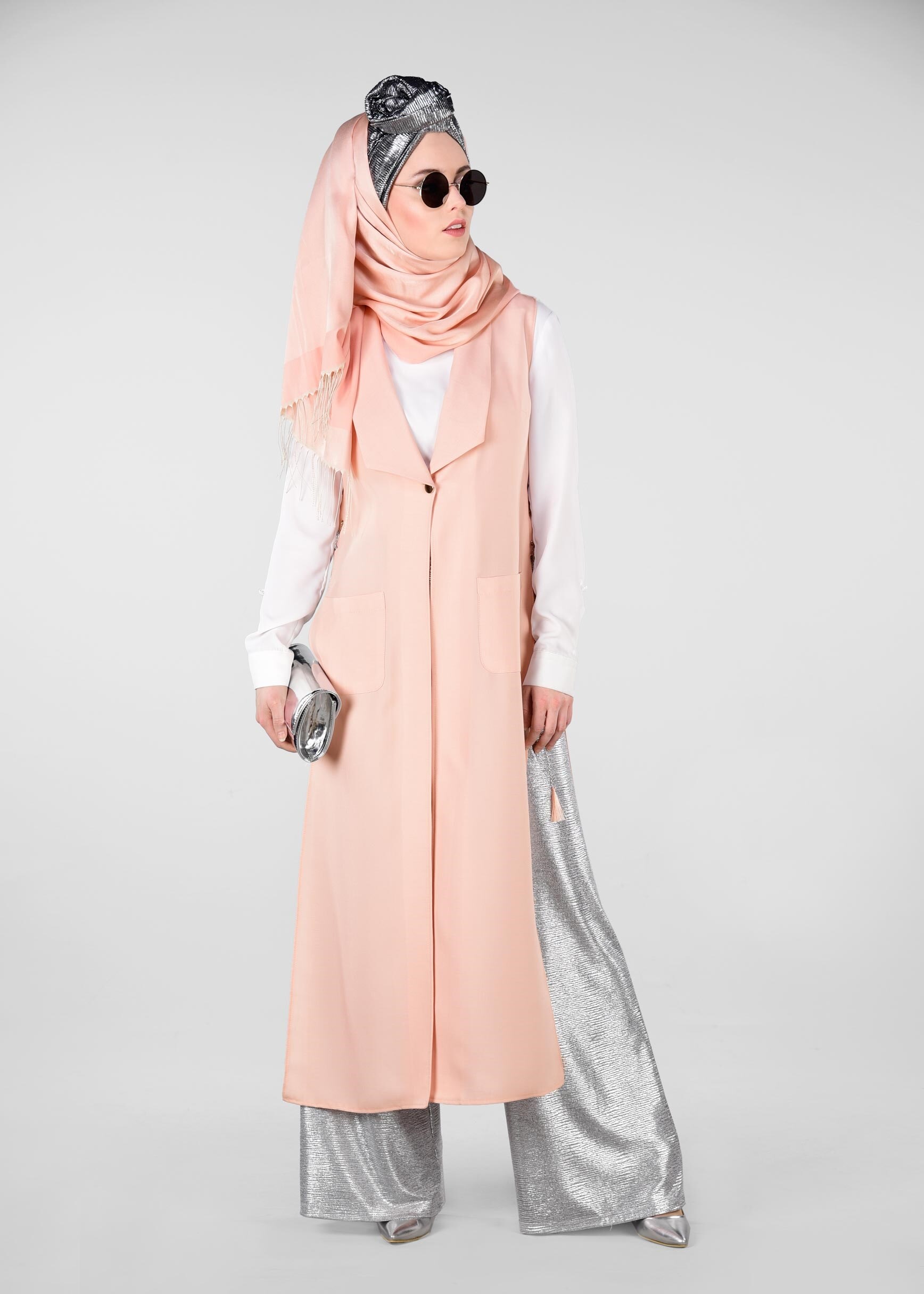 Tesettür giyim PUDRA 4275 YOGA YELEK 38/46 TEK40