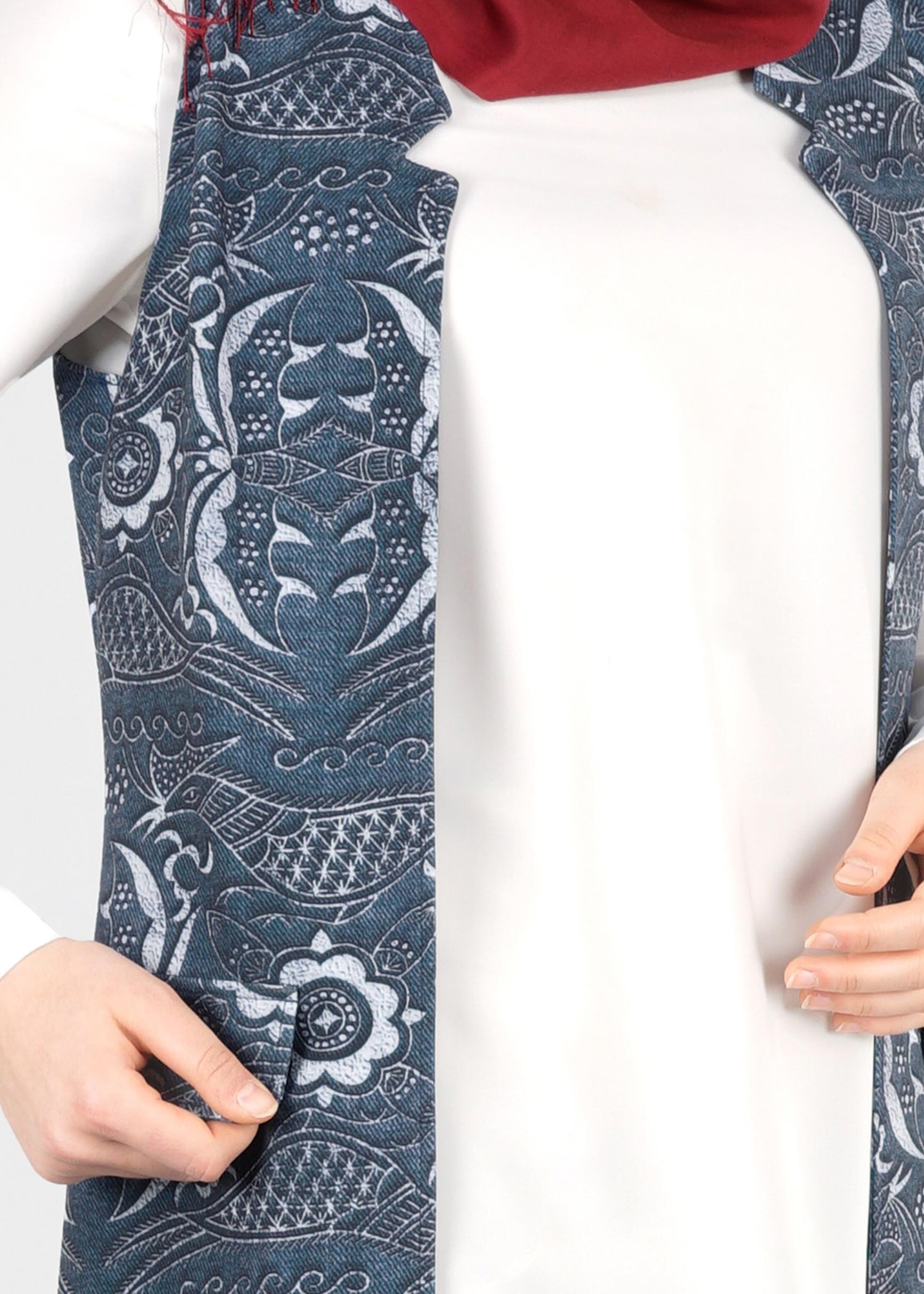 Tesettür giyim LACİVERT 4296 SEDEF 9845 TESETTÜR YELEK 38/46 TEK36