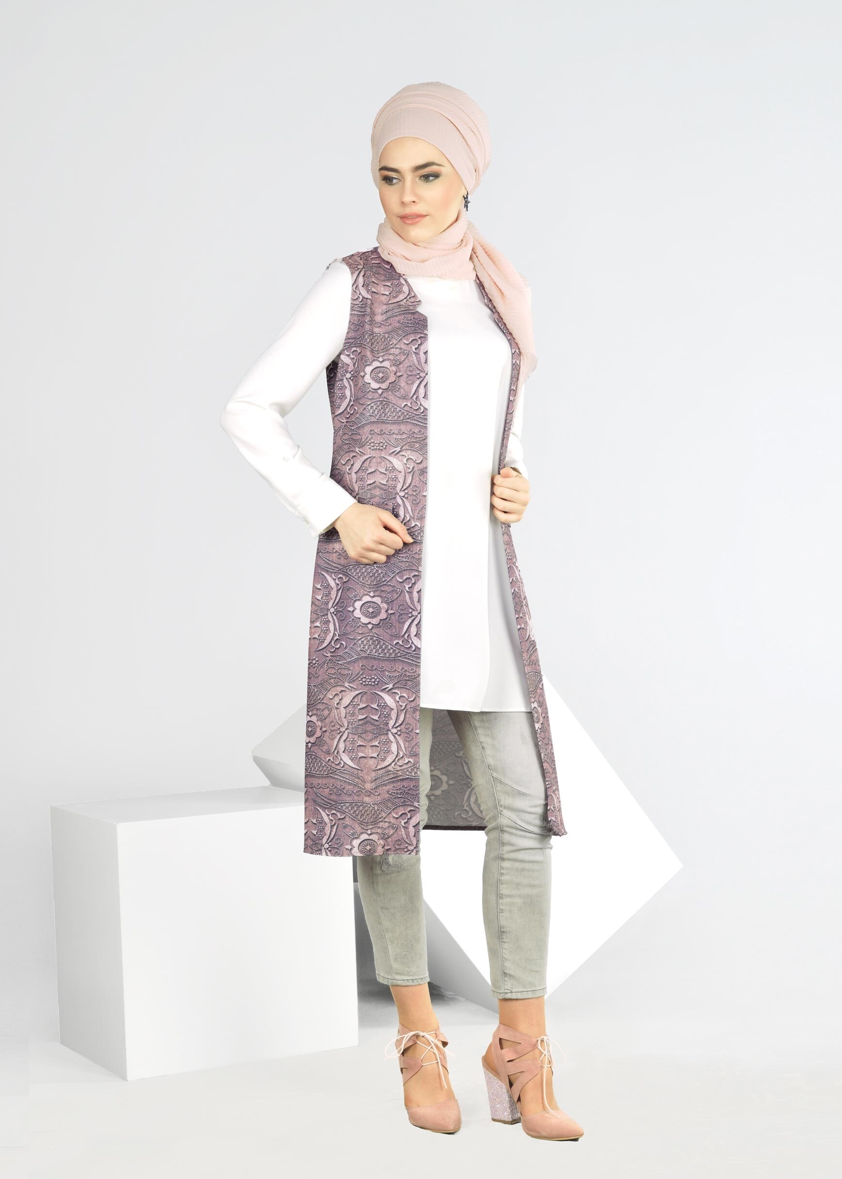 Tesettür giyim MÜRDÜM 4296 SEDEF 9845 TESETTÜR YELEK 38/46 TEK36