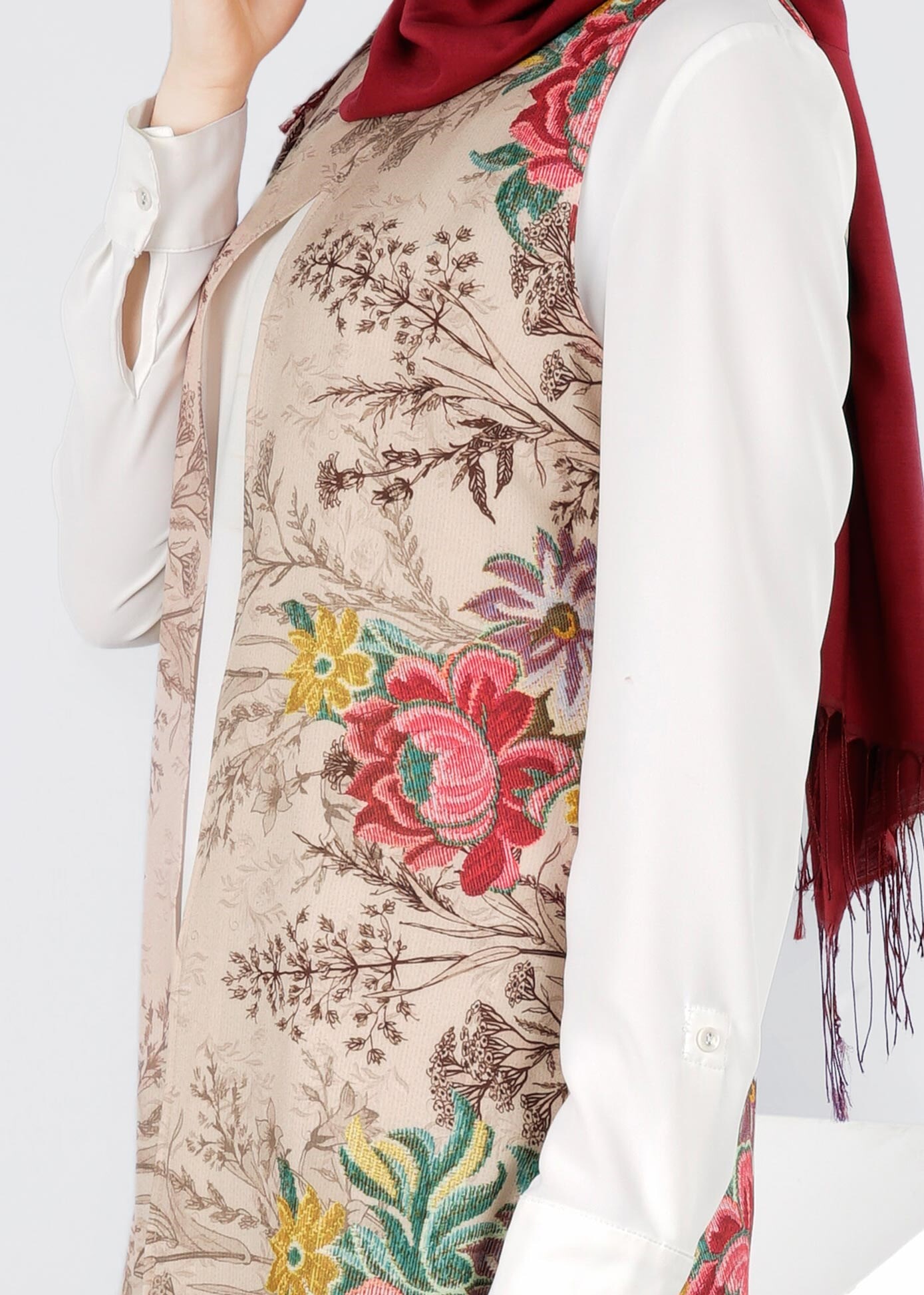 Tesettür giyim PUDRA 4305 LİKYA 30829 YELEK 40/42