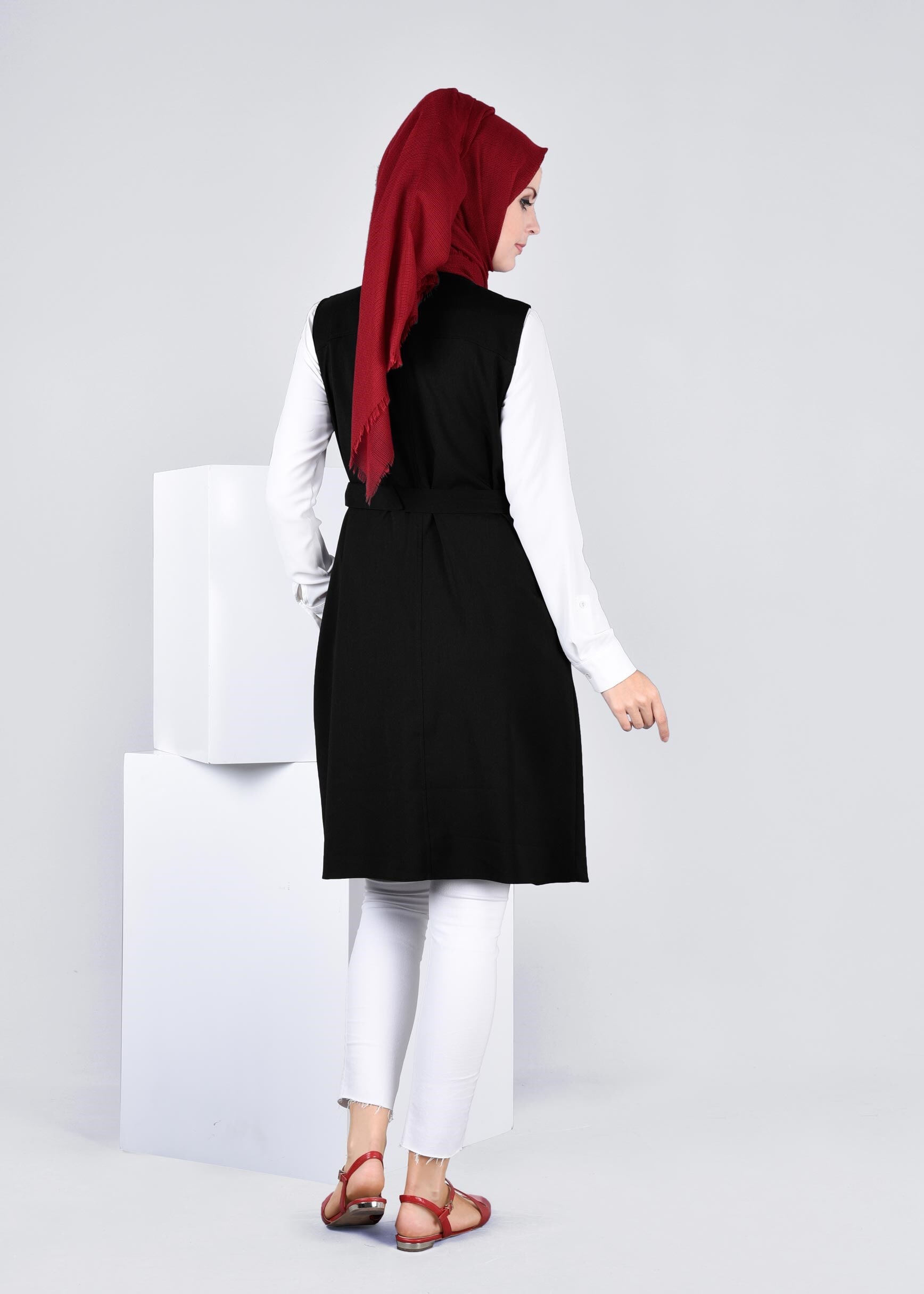 Tesettür giyim SİYAH 4315 STİL 8563 YELEK 36/42 TEK38