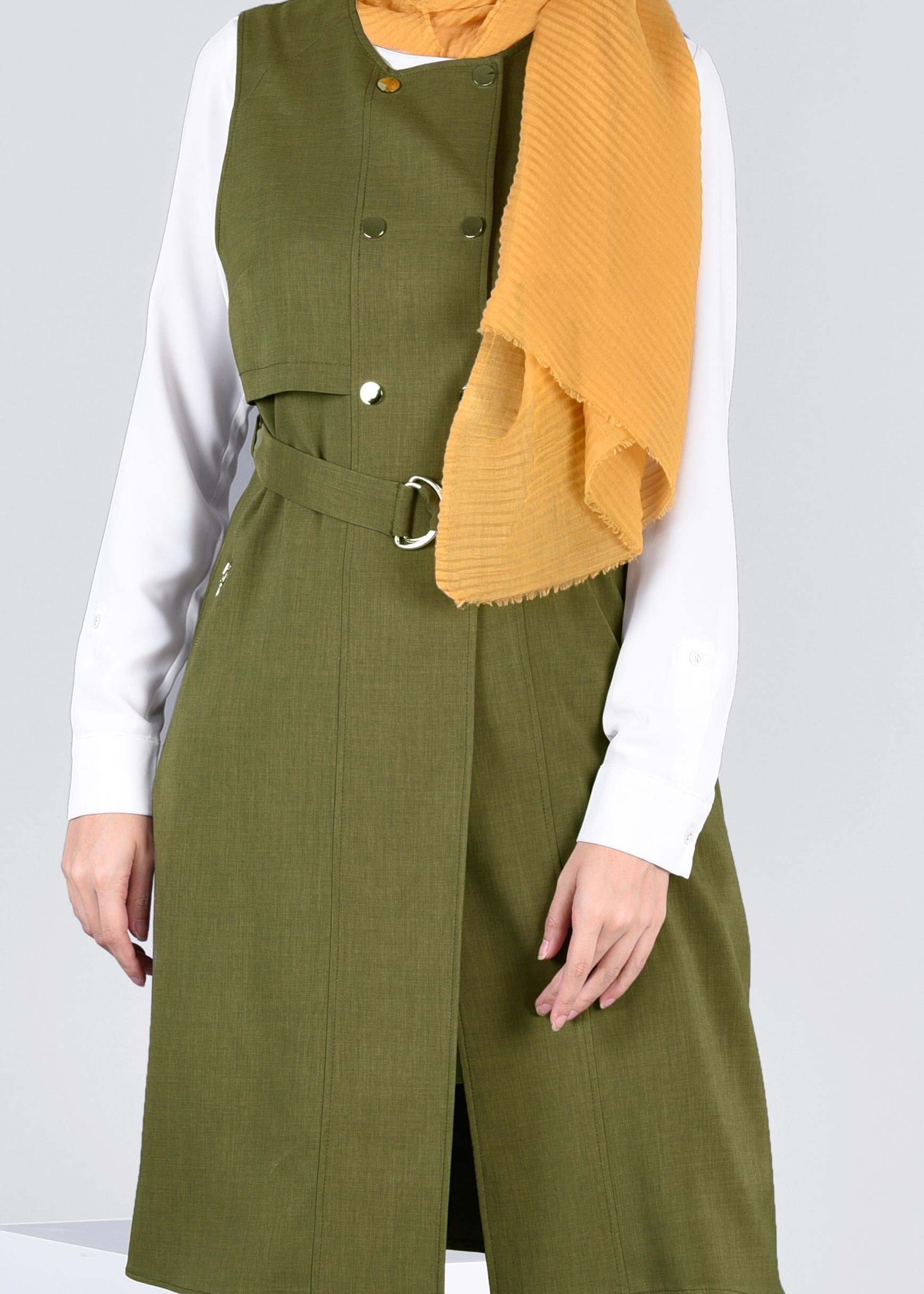 Tesettür giyim YEŞİL 4315 STİL 8563 YELEK 36/42 TEK38