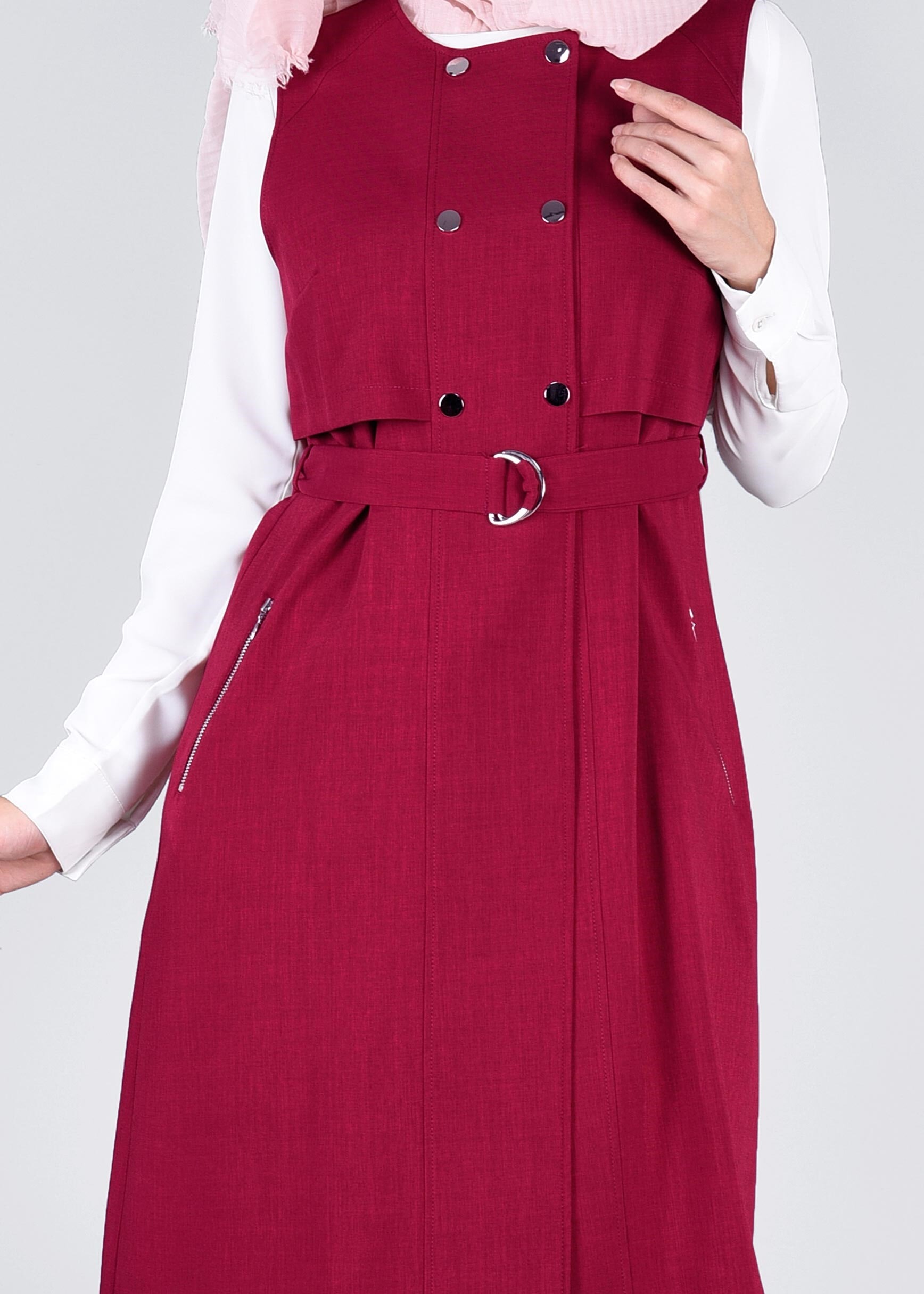 Tesettür giyim FUŞYA 4315 STİL 8563 YELEK 36/42 TEK38