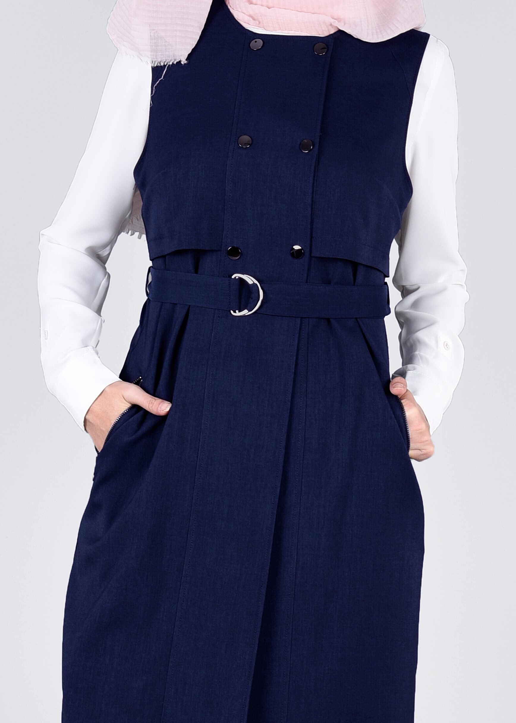 Tesettür giyim LACİVERT 4315 STİL 8563 YELEK 36/42 TEK38