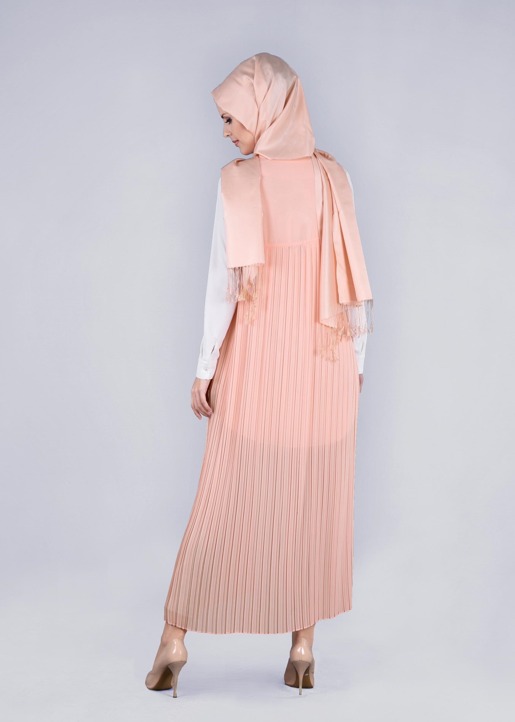 Tesettür giyim PUDRA 4329 NEW MULTİ ŞİFON YELEK 38/46 TEK40