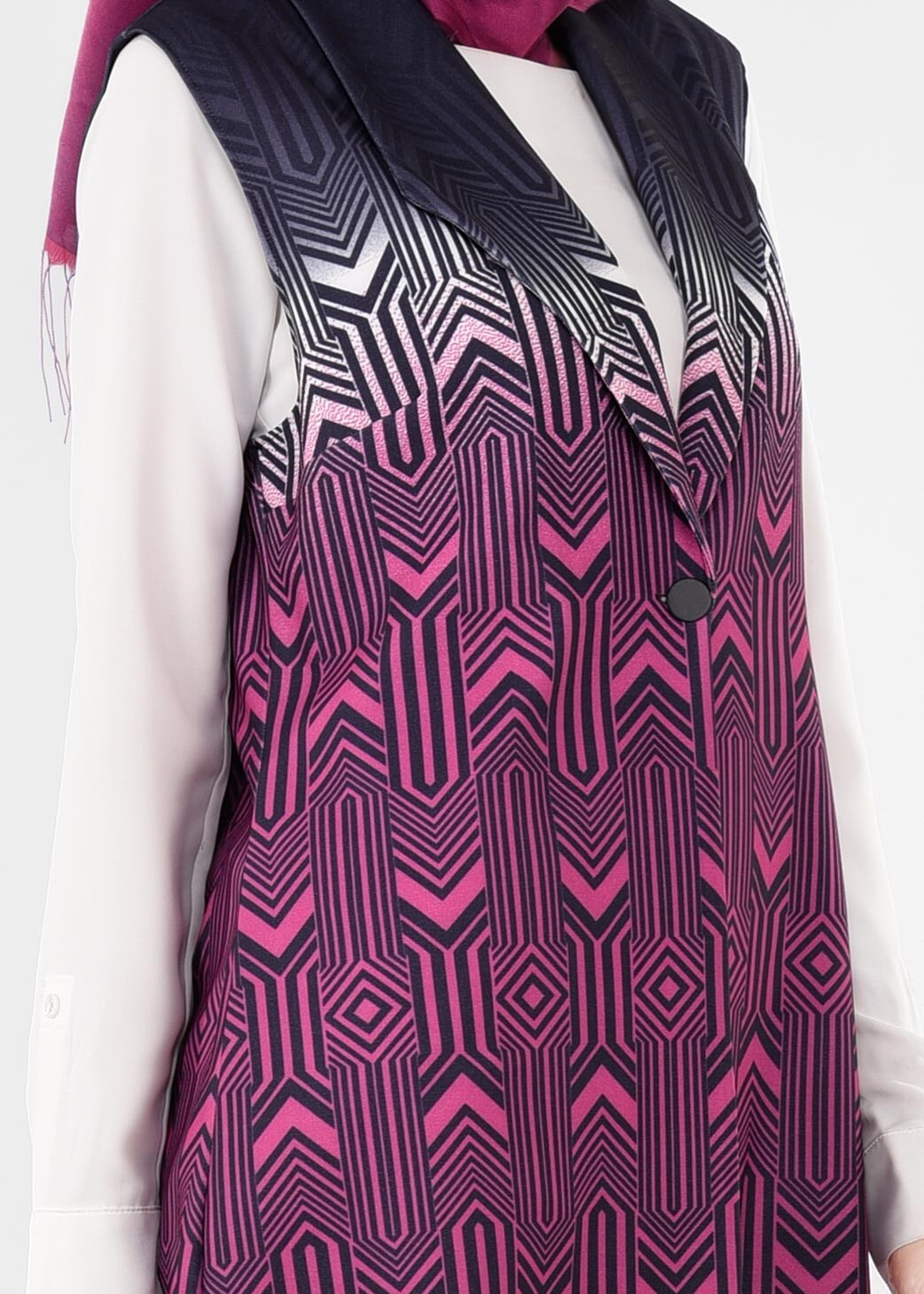 Tesettür giyim FUŞYA 4352 POWER 1090 YELEK 40/48 TEK38