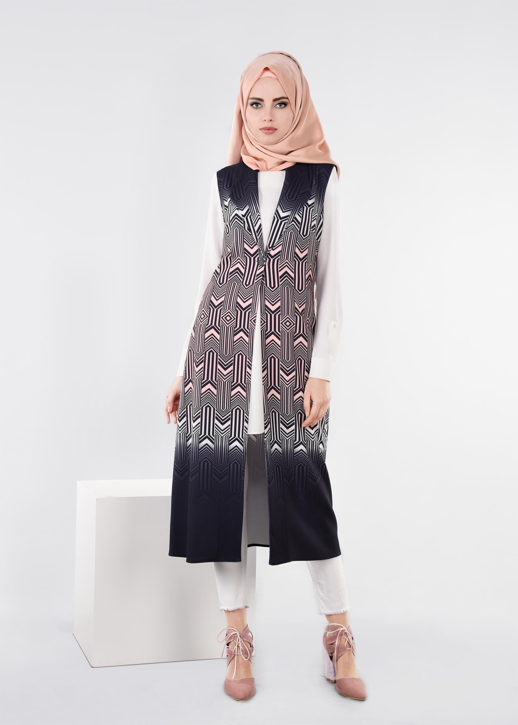 Tesettür giyim PUDRA 4352 POWER 1090 YELEK 40/48 TEK38
