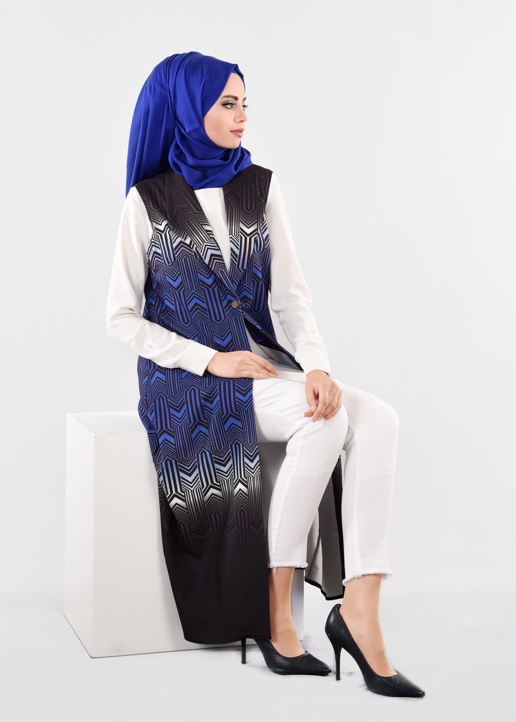 Tesettür giyim LACİVERT 4352 POWER 1090 YELEK 40/48 TEK38