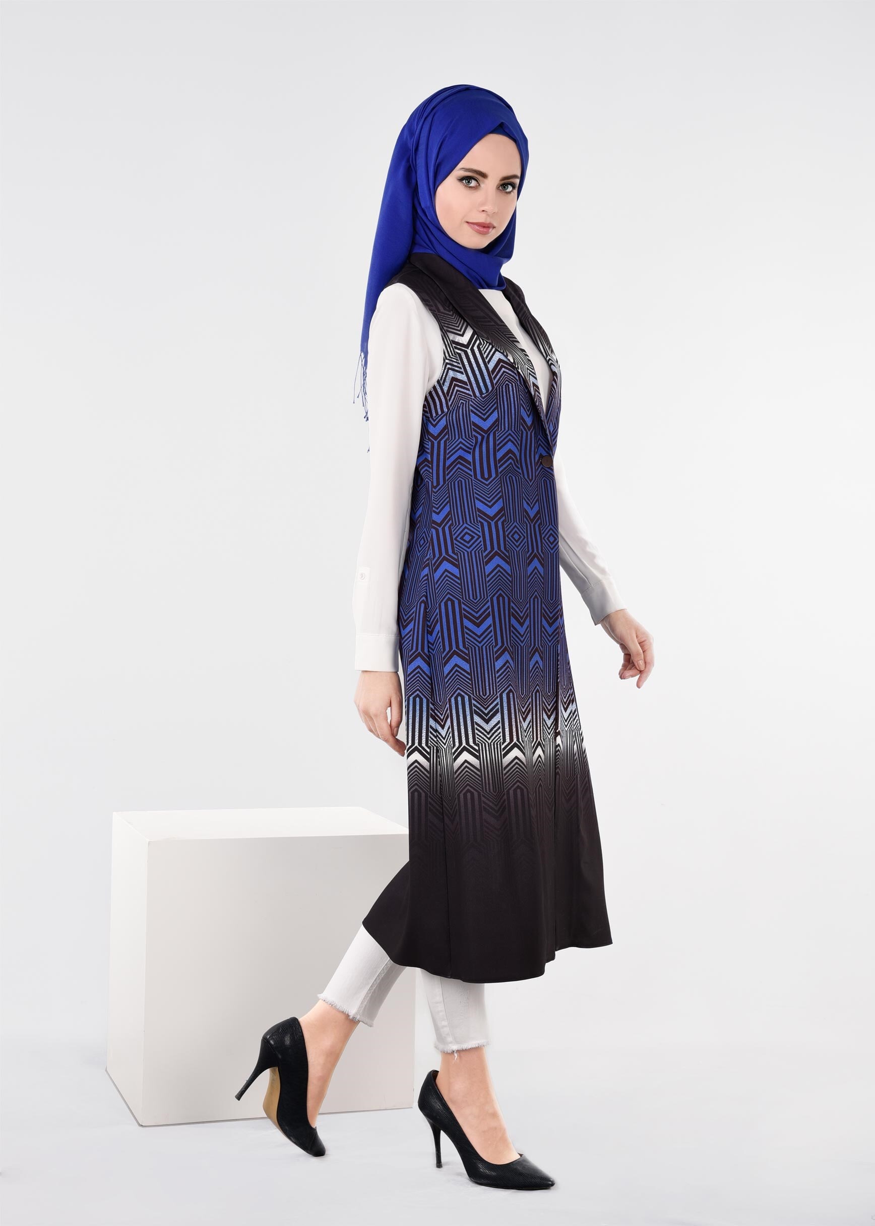 Tesettür giyim LACİVERT 4352 POWER 1090 YELEK 40/48 TEK38