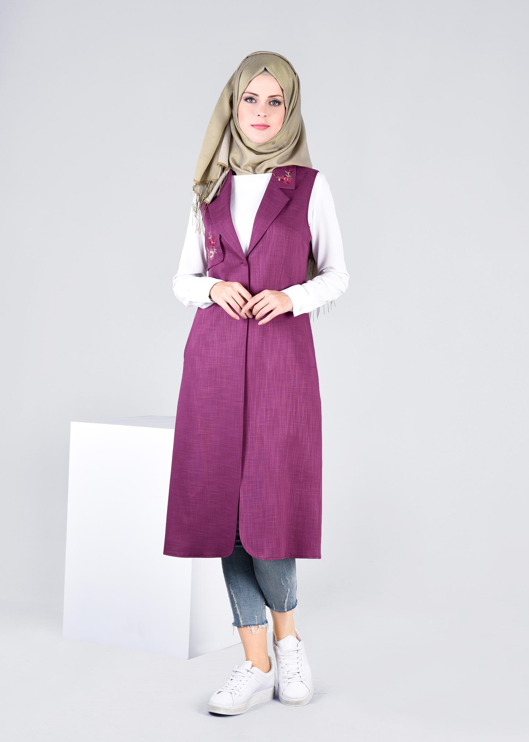 Tesettür giyim MÜRDÜM 4389 DERİN 8169 YELEK 38/46 TEK40