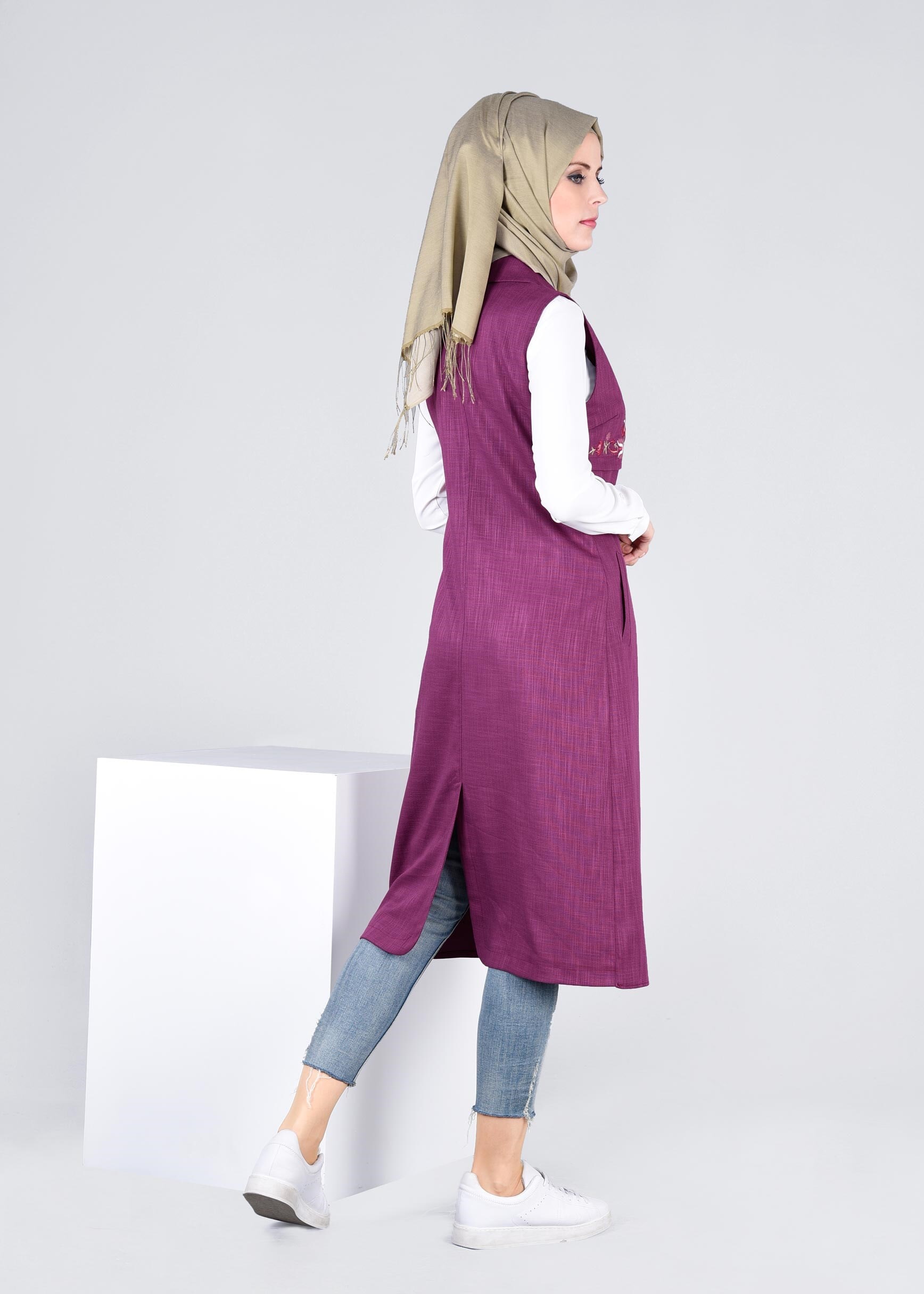 Tesettür giyim MÜRDÜM 4389 DERİN 8169 YELEK 38/46 TEK40