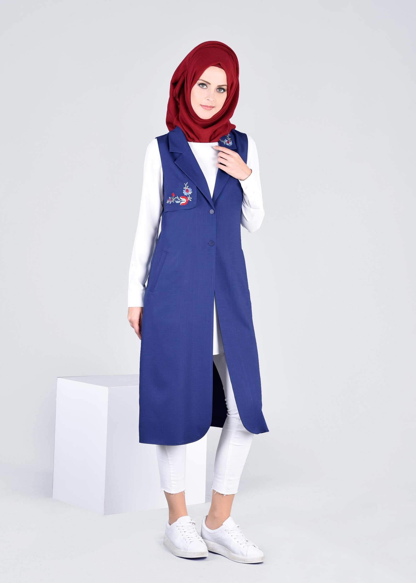 Tesettür giyim LACİVERT 4389 DERİN 8169 YELEK 38/46 TEK40