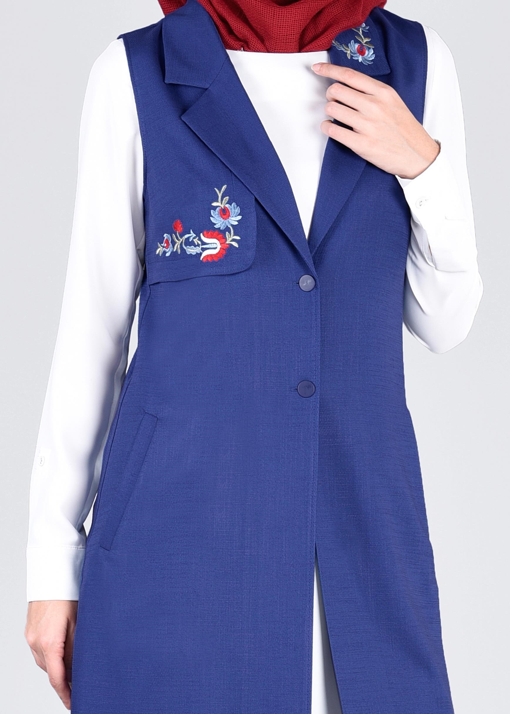 Tesettür giyim LACİVERT 4389 DERİN 8169 YELEK 38/46 TEK40