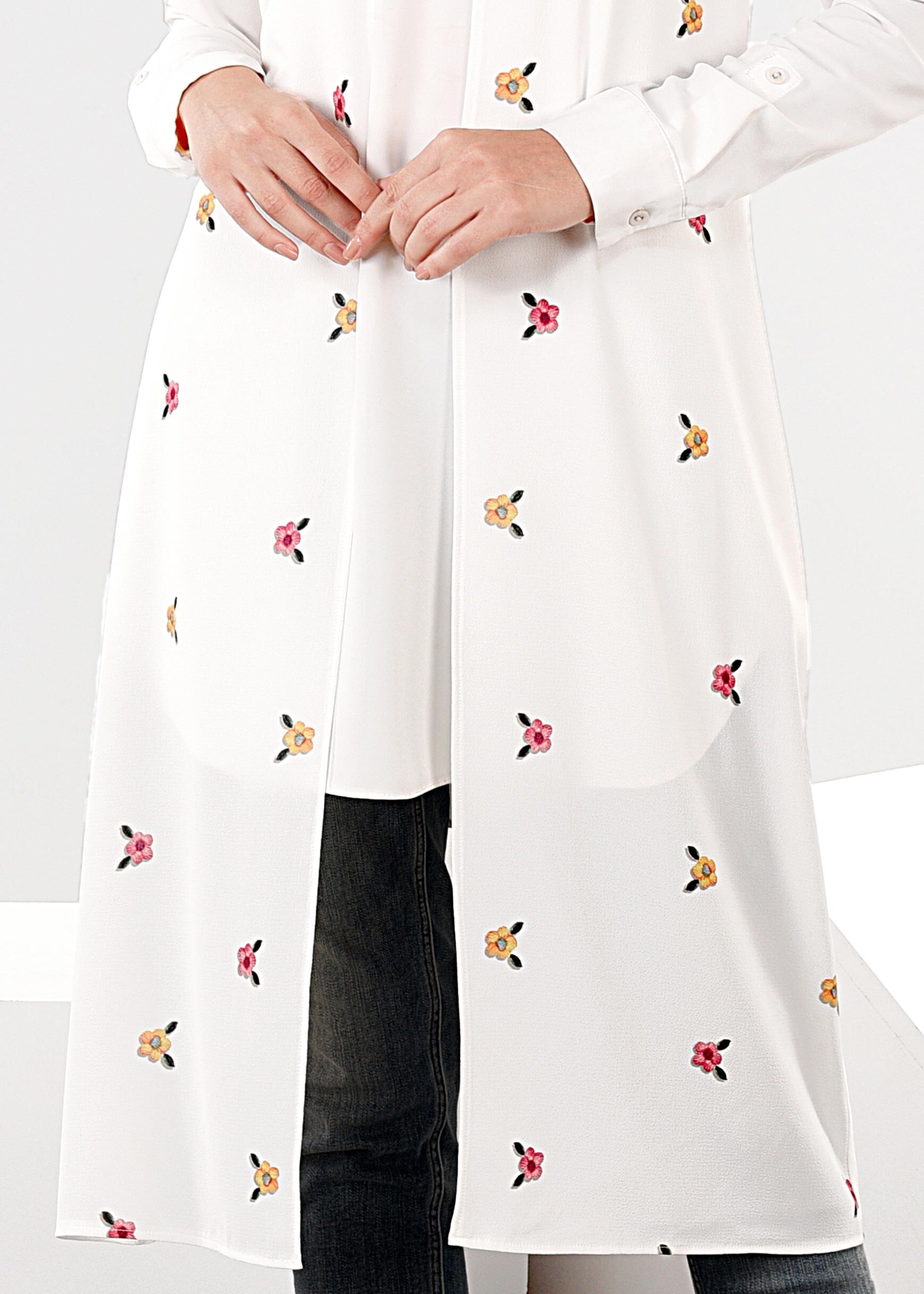 Tesettür giyim BEYAZ 4385-1 CAPRİ 11974 YELEK 40/42