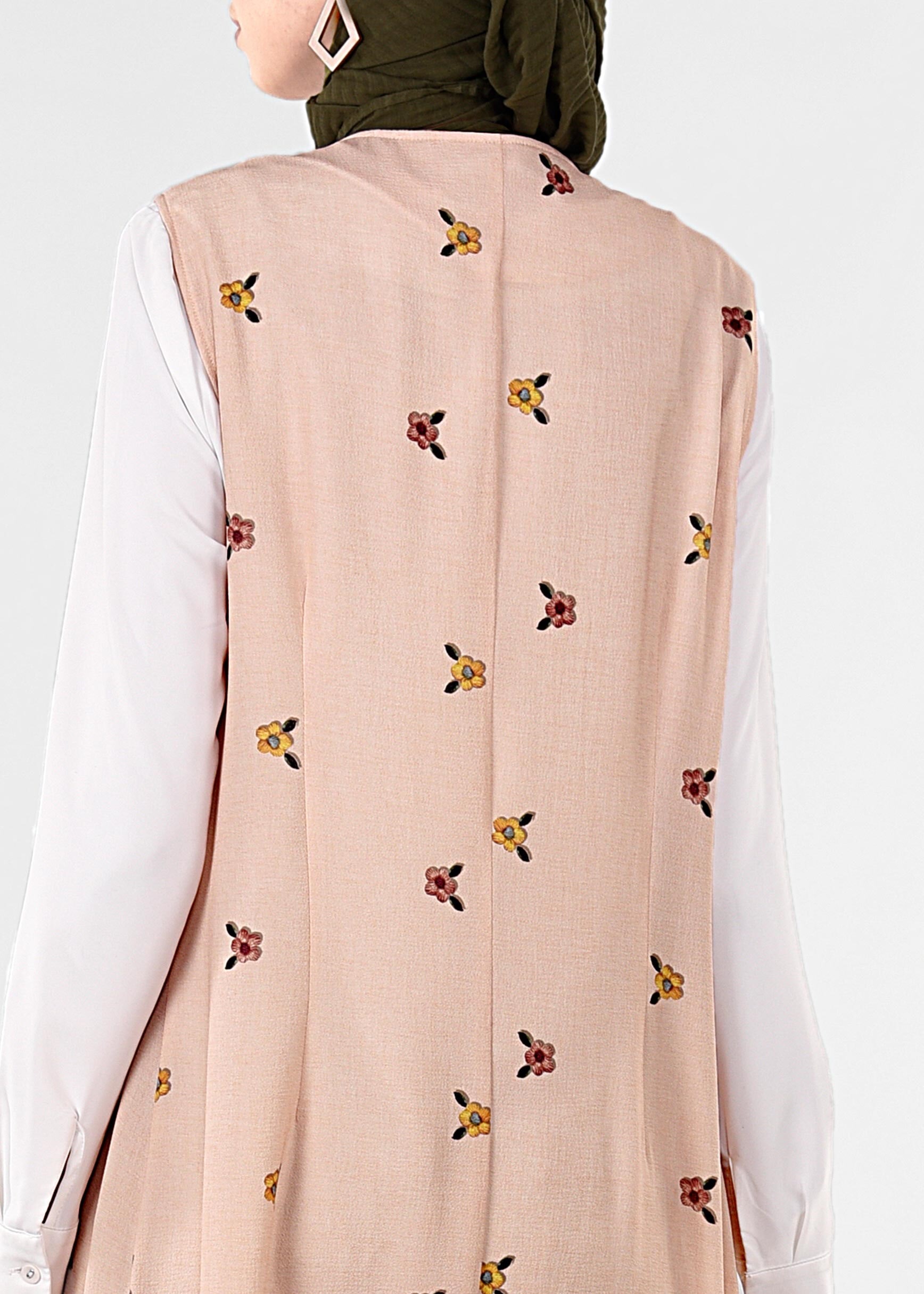 Tesettür giyim PUDRA 4385-1 CAPRİ 11974 YELEK 40/42