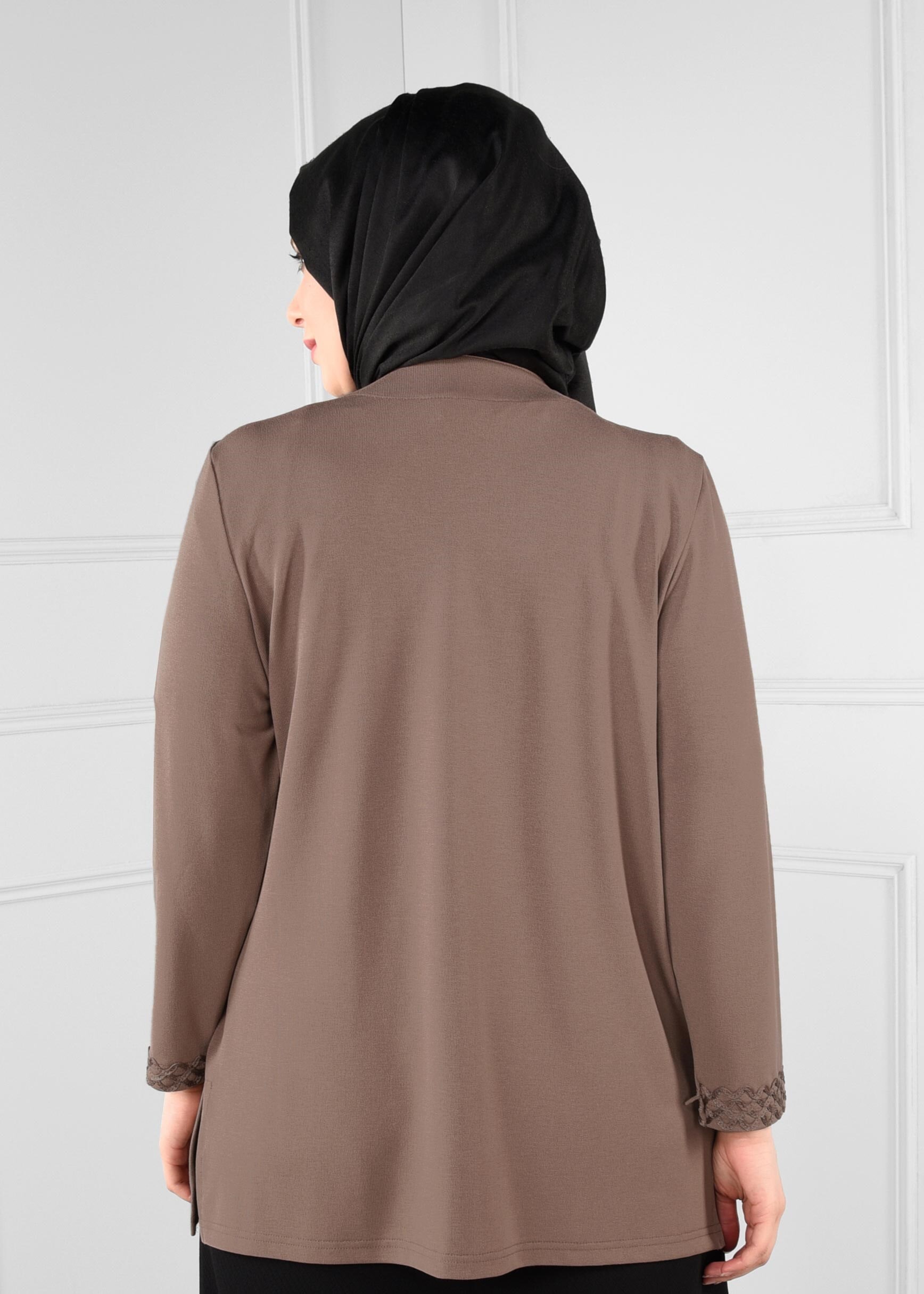 Hijab clothing MINK EMBROIDERED KNIT TOP 2773 
