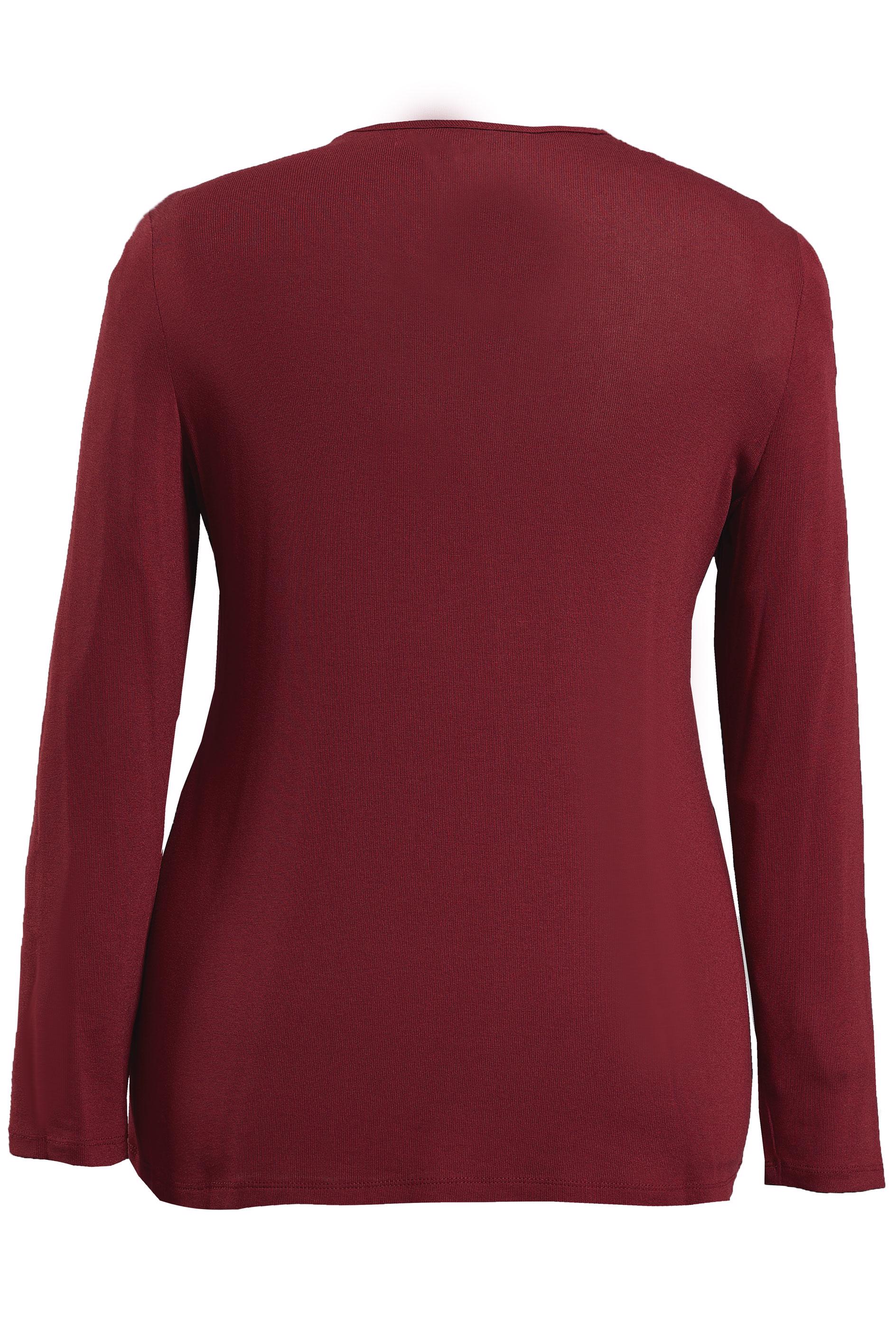 Vêtements hijab ROUGE BORDEAUX BLOUSE BRODÉE DE PIERRES PRÉCIEUSES 2775