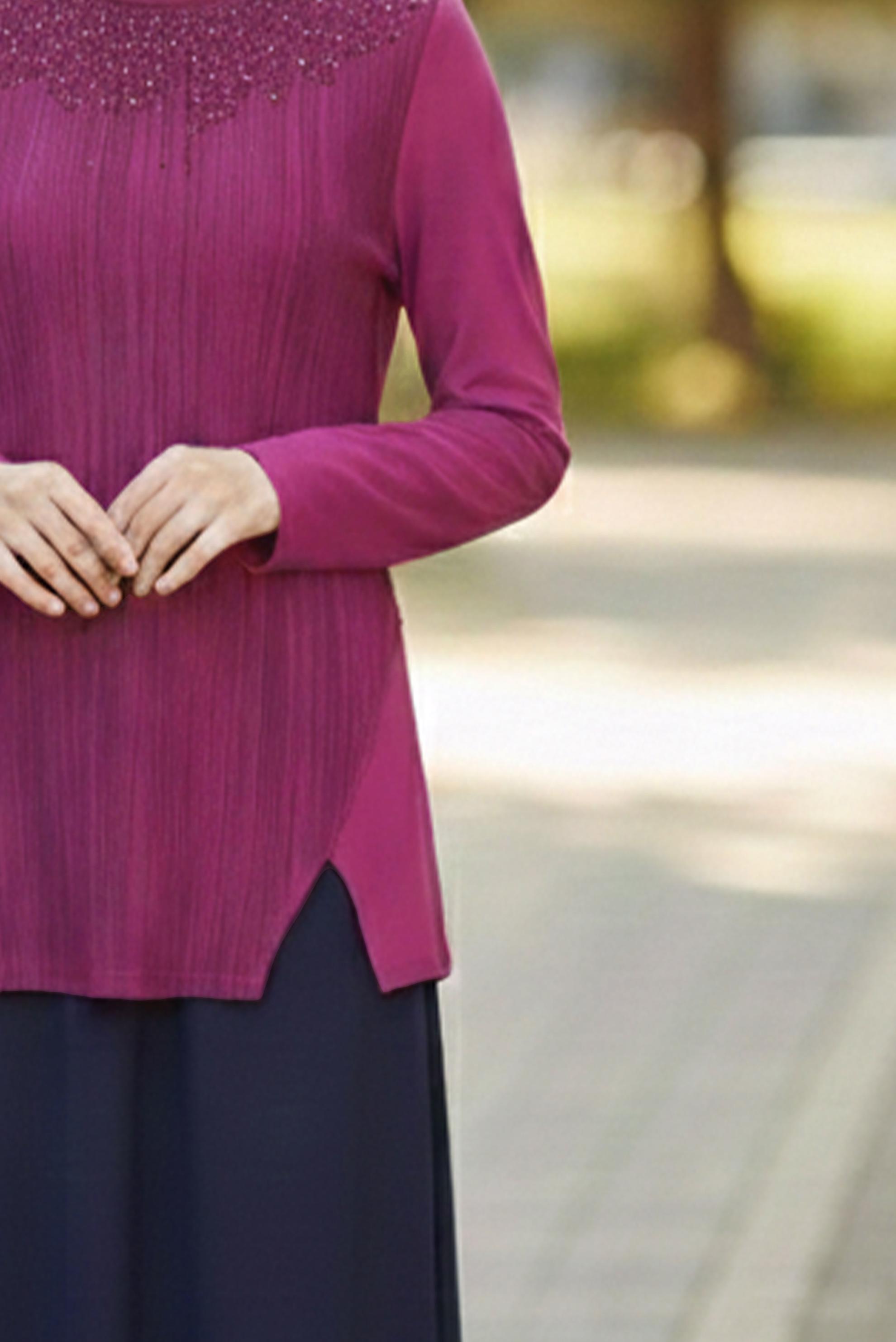 Hijab clothing FUCHSIA GEM EMBROIDERED BLOUSE 2775