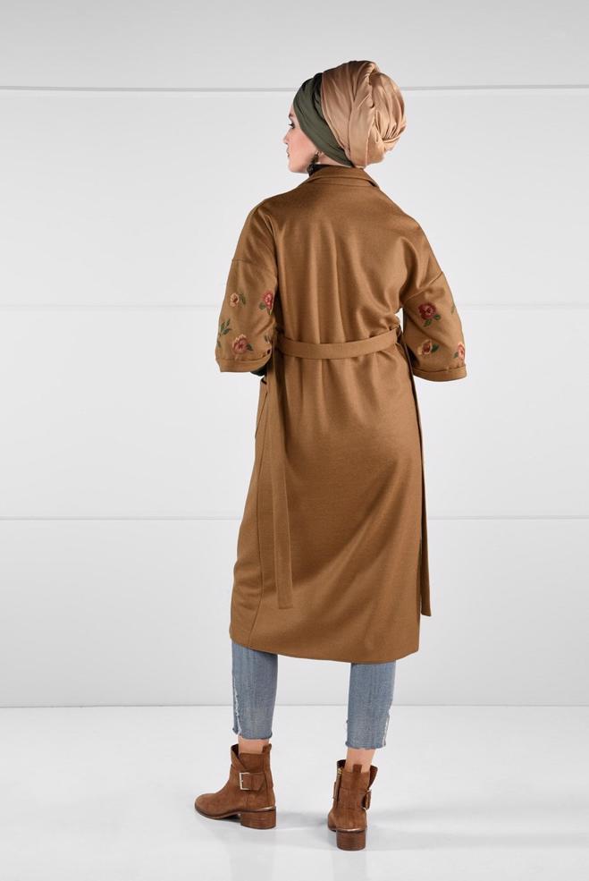 Vêtements hijab TABA VESTE À BRODÉE 4839  - ALVİNA