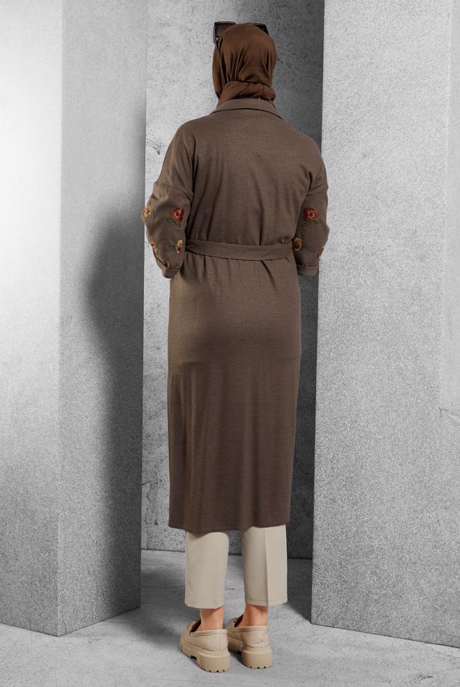 Vêtements hijab VISON VESTE À BRODÉE 4839  - ALVİNA