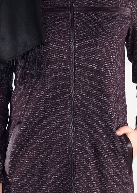 Tesettür giyim MÜRDÜM KAPÜŞONLU CEPLİ CEKET 4863 