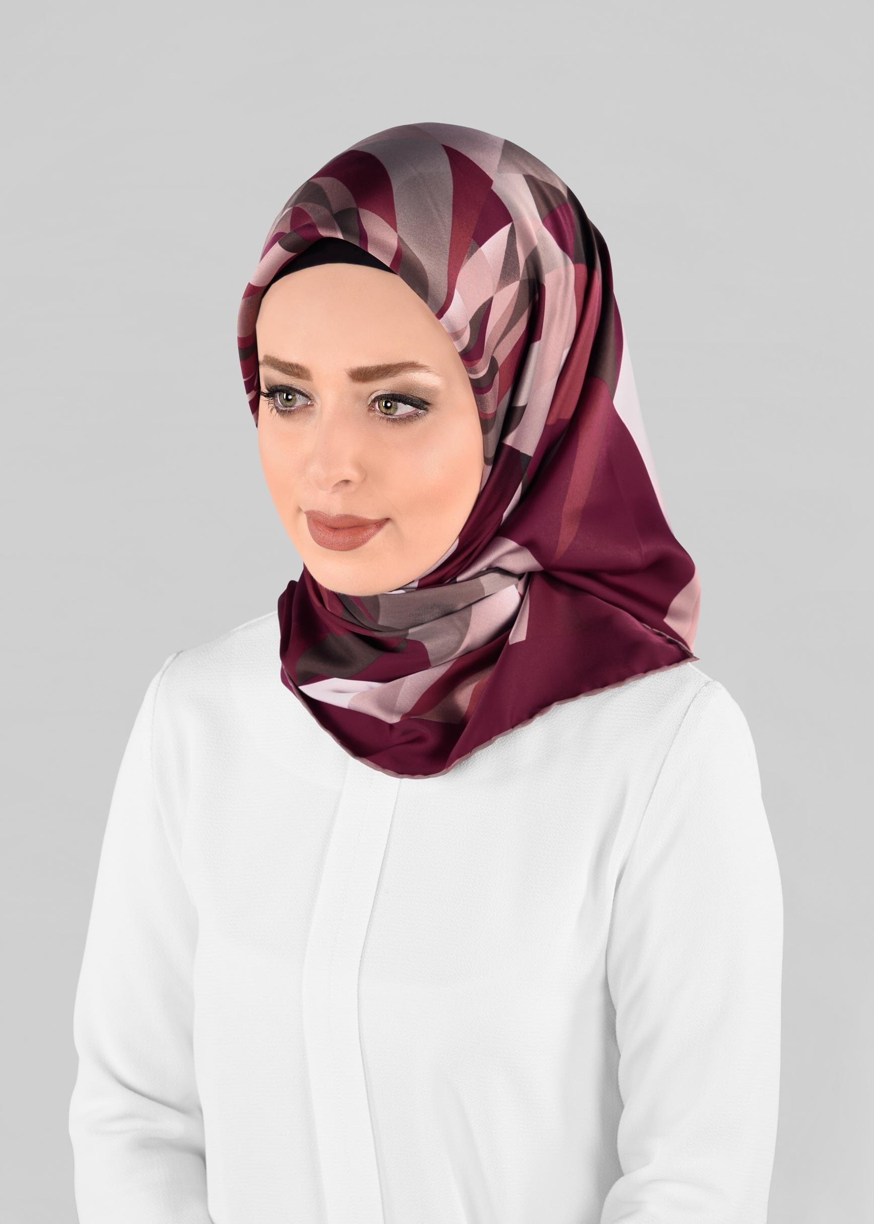 Tesettür giyim MÜRDÜM 12971-1 ALVİNA DESENLİ EŞARP