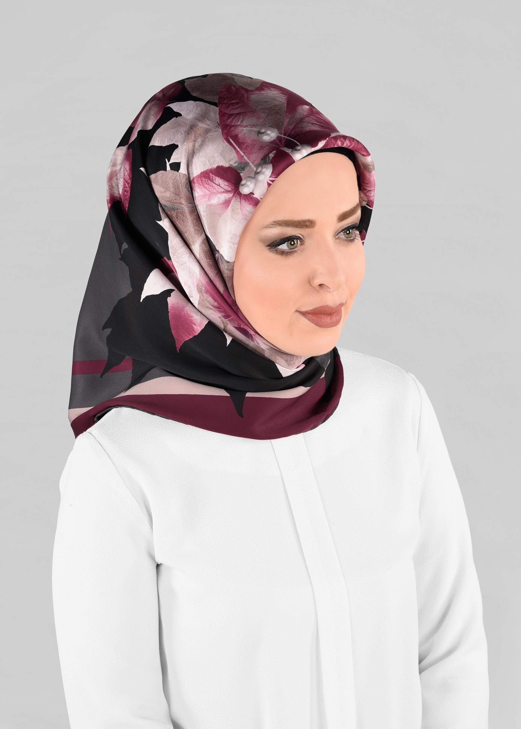 Tesettür giyim MÜRDÜM 12973-1 ALVİNA DESENLİ EŞARP