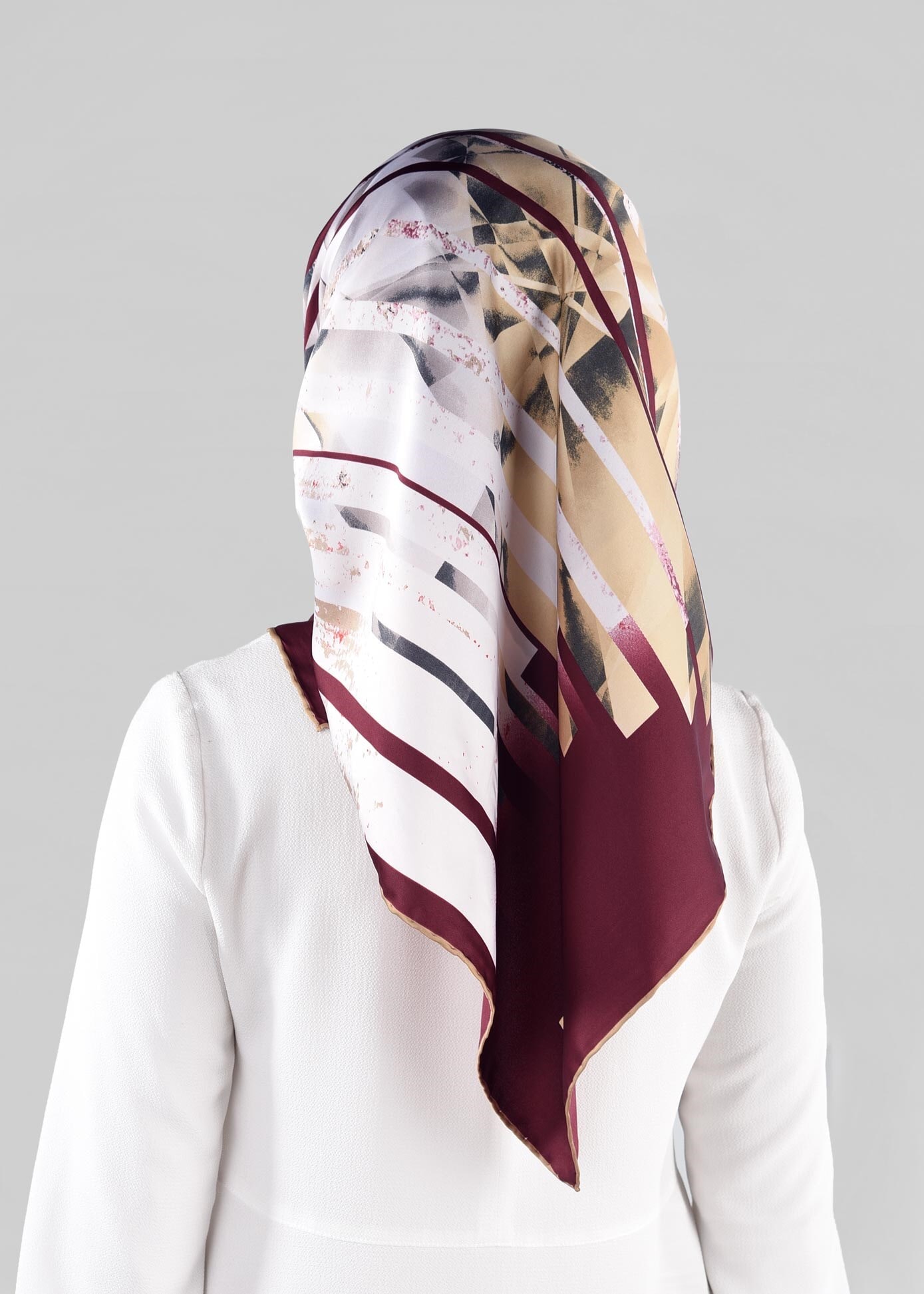 Tesettür giyim MOR 12981-1 ALVİNA DESENLİ EŞARP