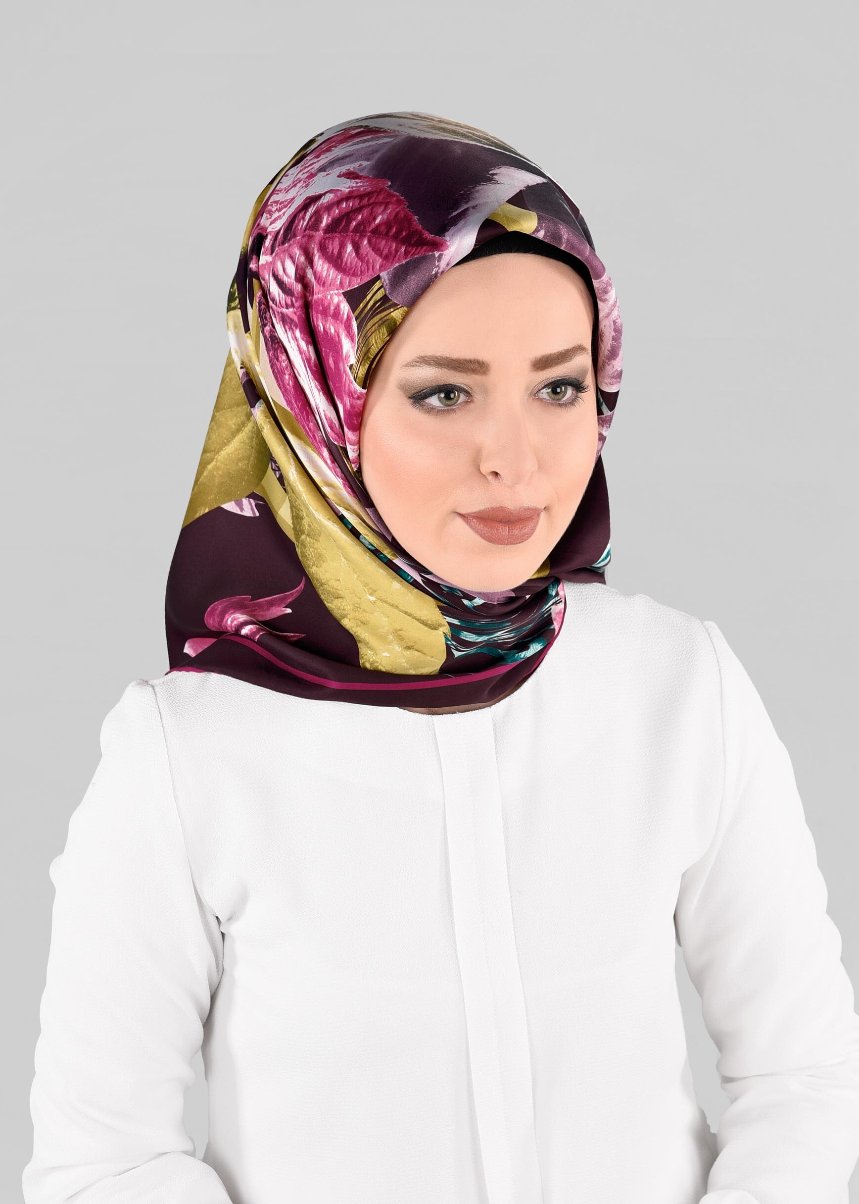 Tesettür giyim MÜRDÜM 12982-1 ALVİNA DESENLİ EŞARP