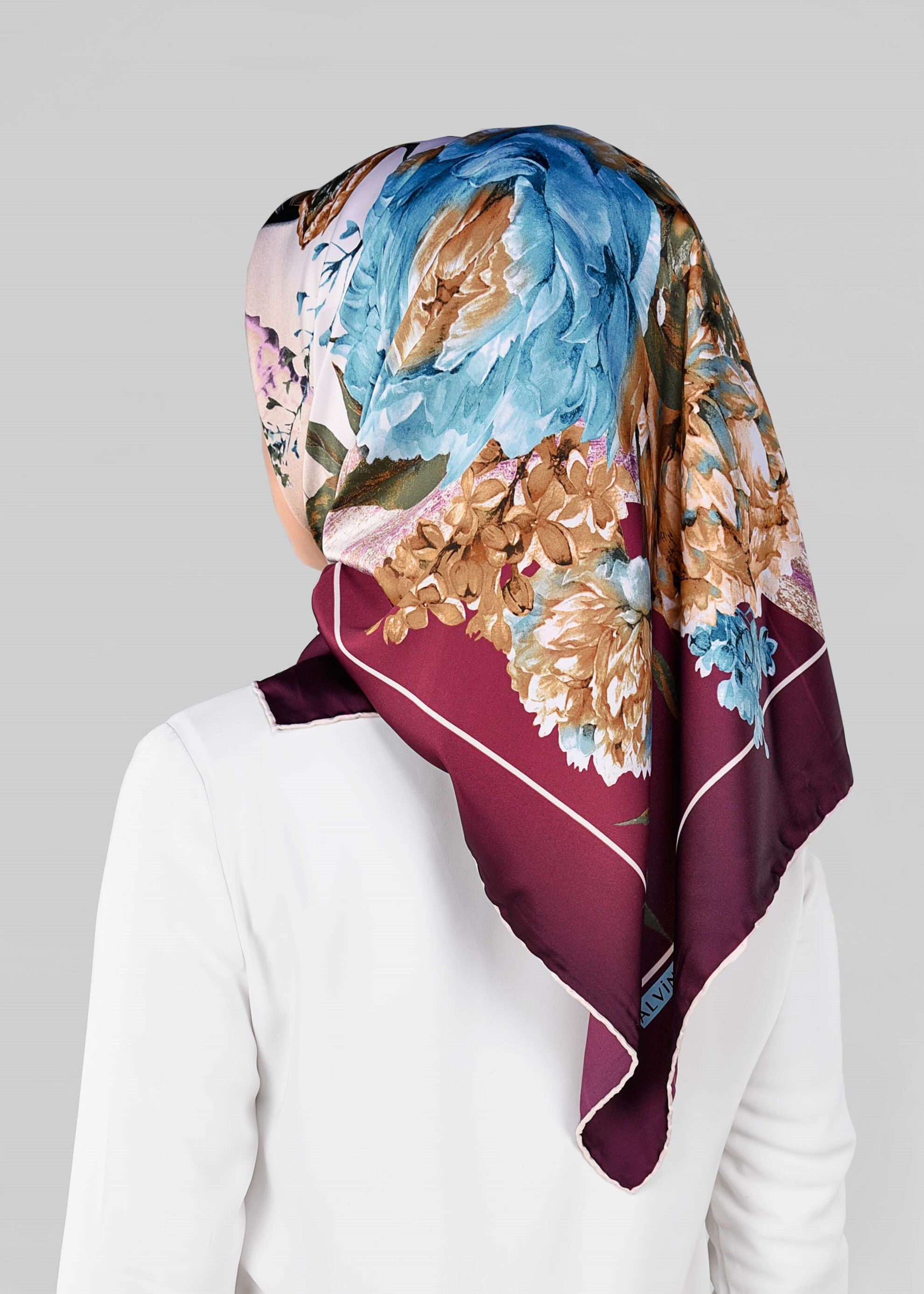 Tesettür giyim MOR 12995-1 ALVİNA DESENLİ EŞARP