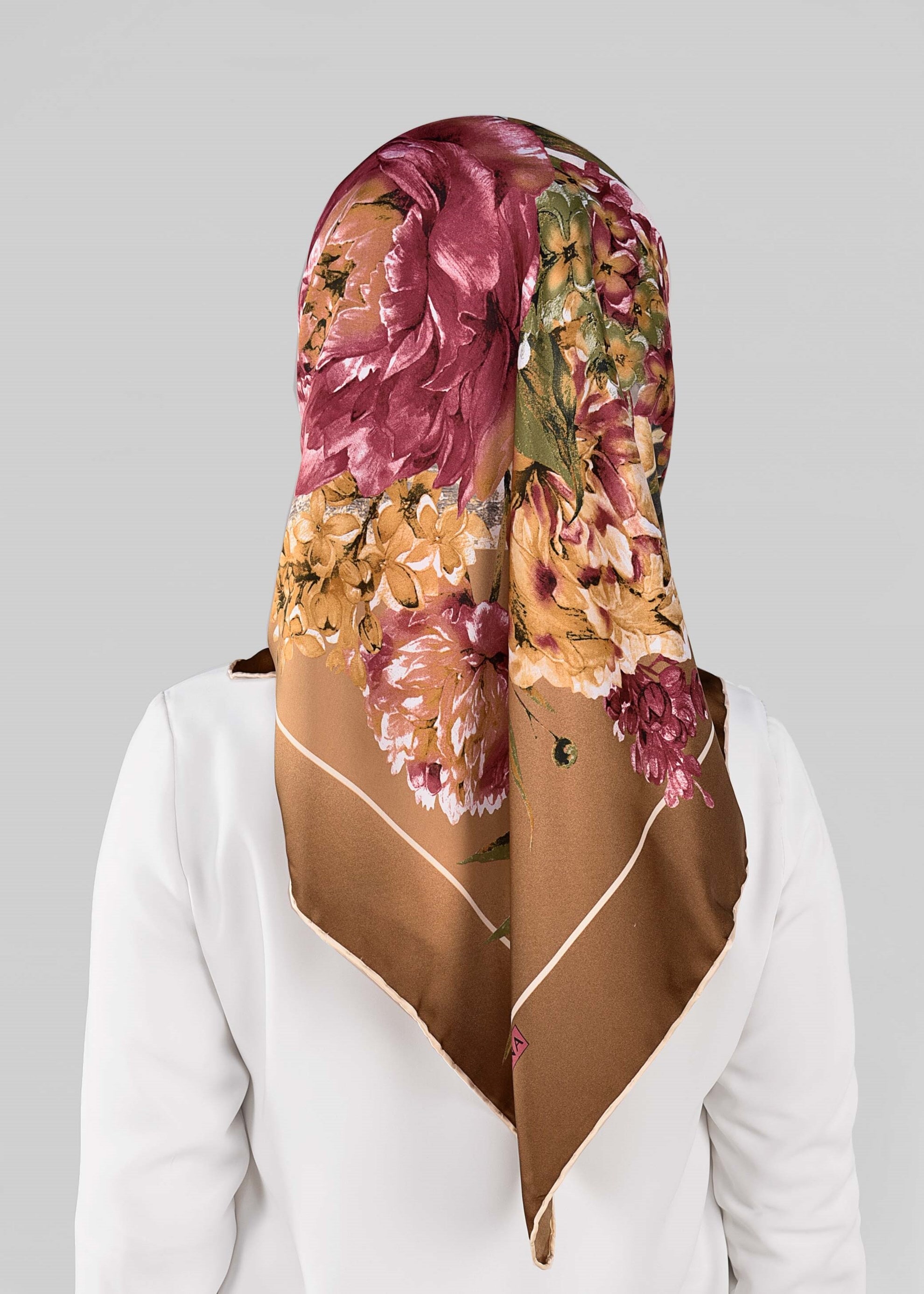 Tesettür giyim ALTIN 12995-1 ALVİNA DESENLİ EŞARP