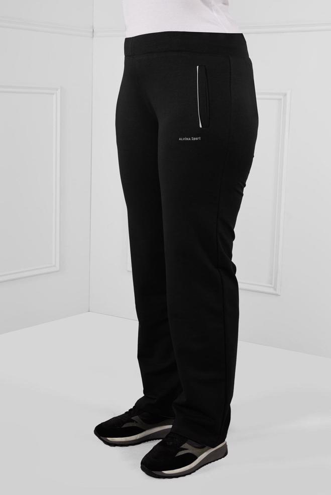 Tesettür giyim SİYAH BELİ LASTİKLİ PAMUKLU EŞOFMAN ALTI  7197 - ALVİNA