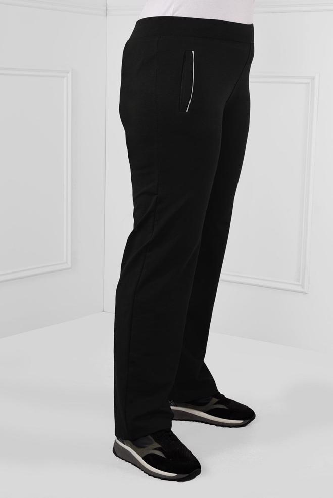 Tesettür giyim SİYAH BELİ LASTİKLİ PAMUKLU EŞOFMAN ALTI  7197 - ALVİNA