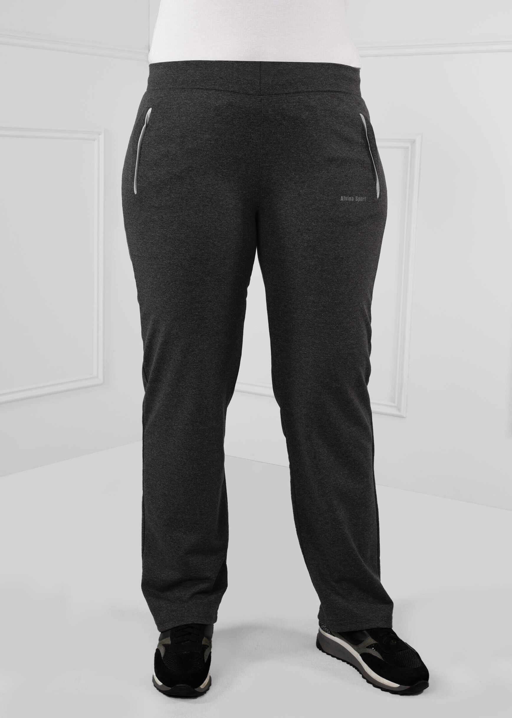 Tesettür giyim GRİ BELİ LASTİKLİ PAMUKLU EŞOFMAN ALTI  7197