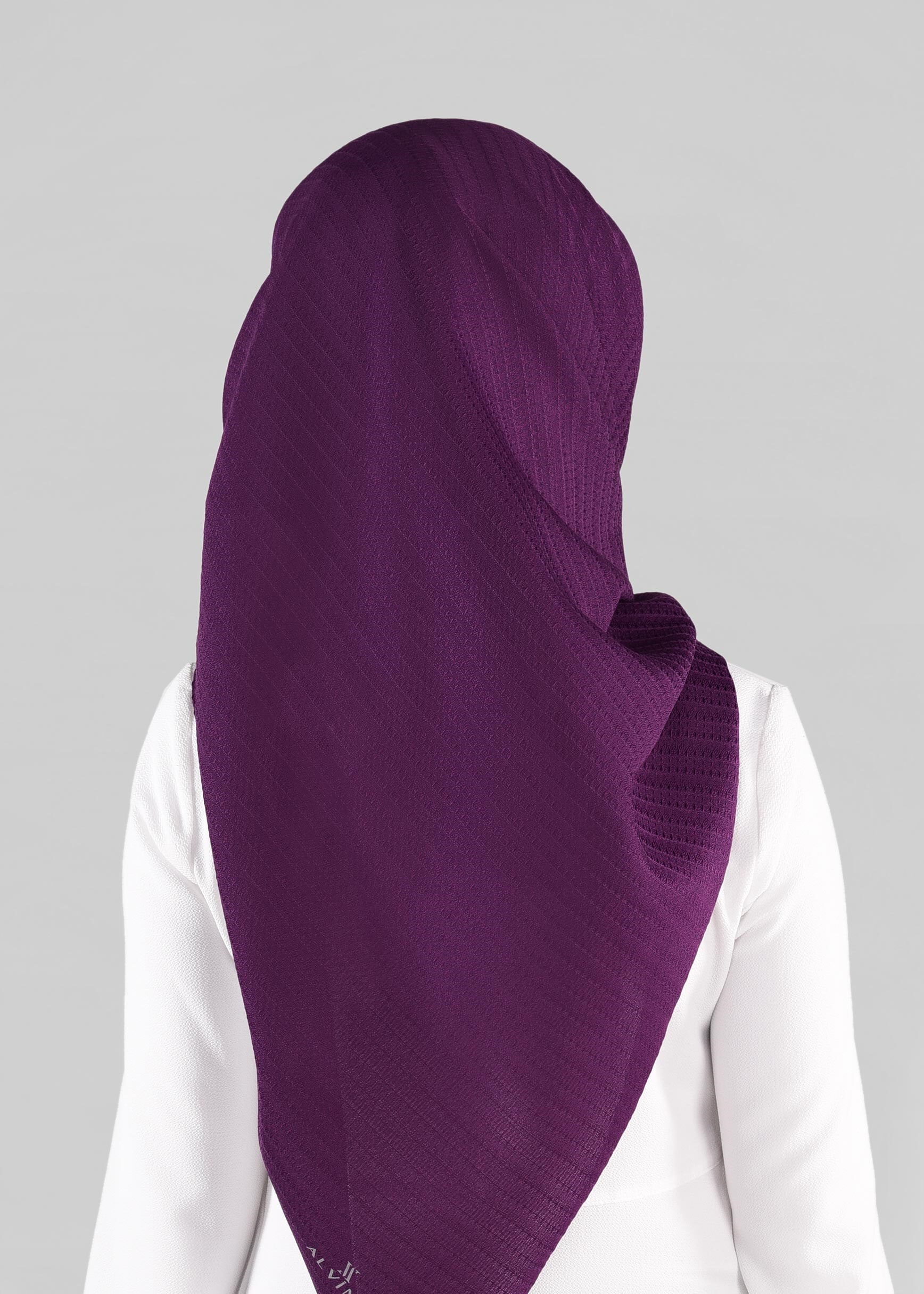 Tesettür giyim MOR 9880 ALVİNA KENDİNDEN DESENLİ EŞARP