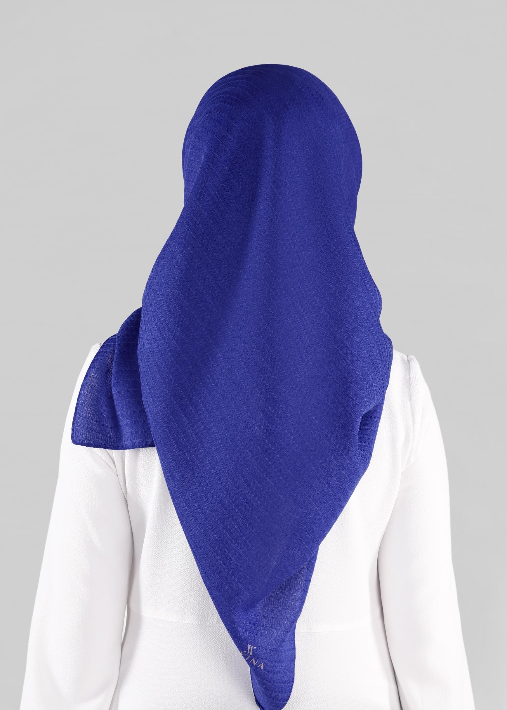 Tesettür giyim LACİVERT 9880 ALVİNA KENDİNDEN DESENLİ EŞARP