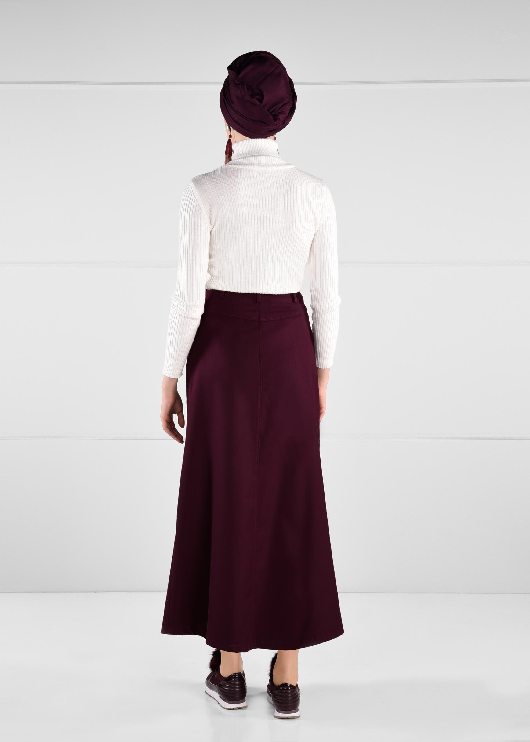 Tesettür giyim MÜRDÜM CEP DETAYLI ETEK 6100