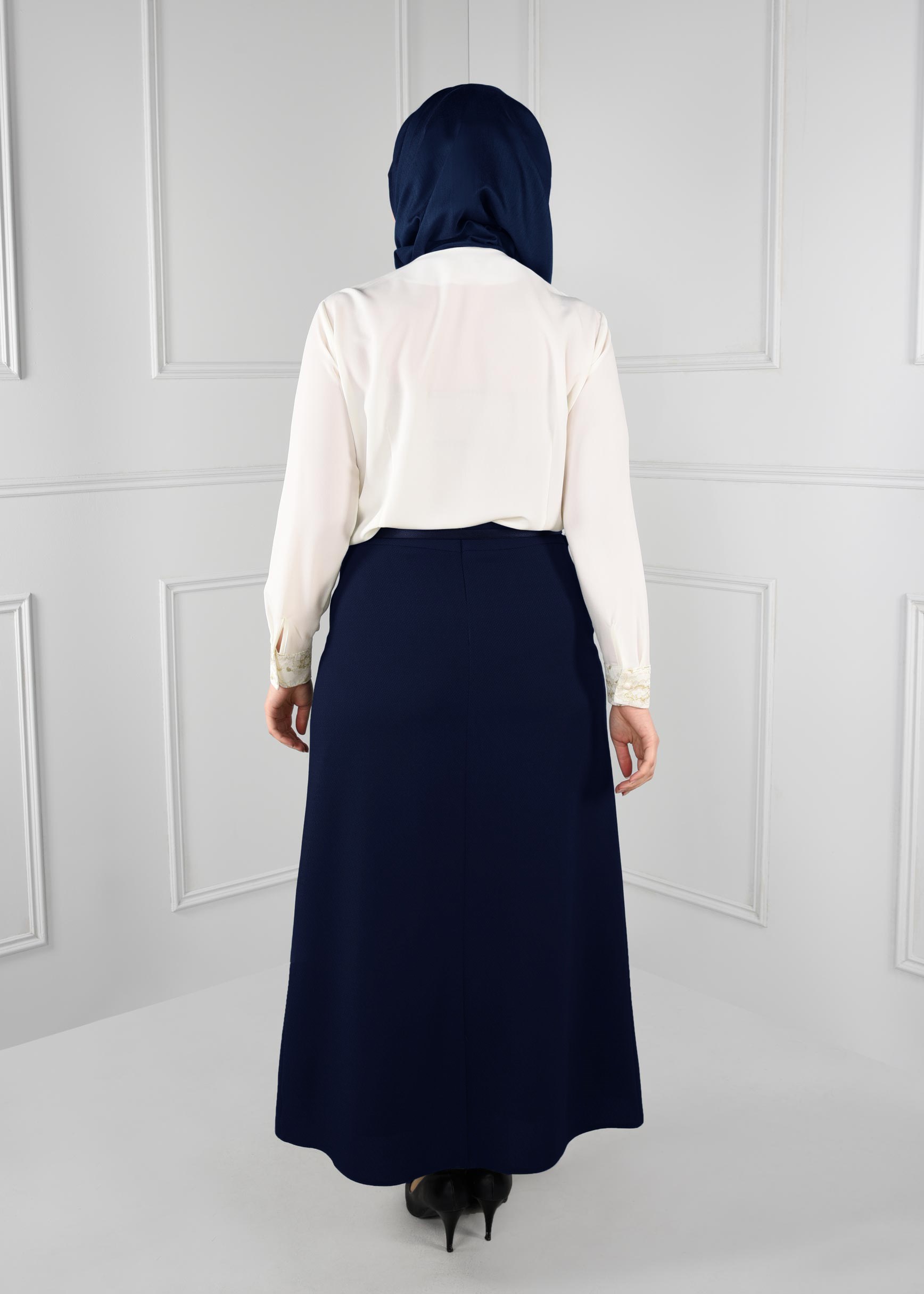 Hijab clothing NAVY BLUE A-LINE SKIRT 6113