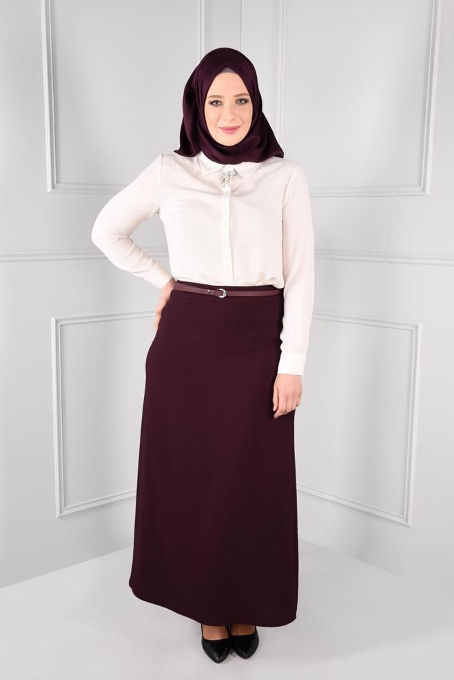 Tesettür giyim MÜRDÜM  A KESİM ETEK 6113 - ALVİNA