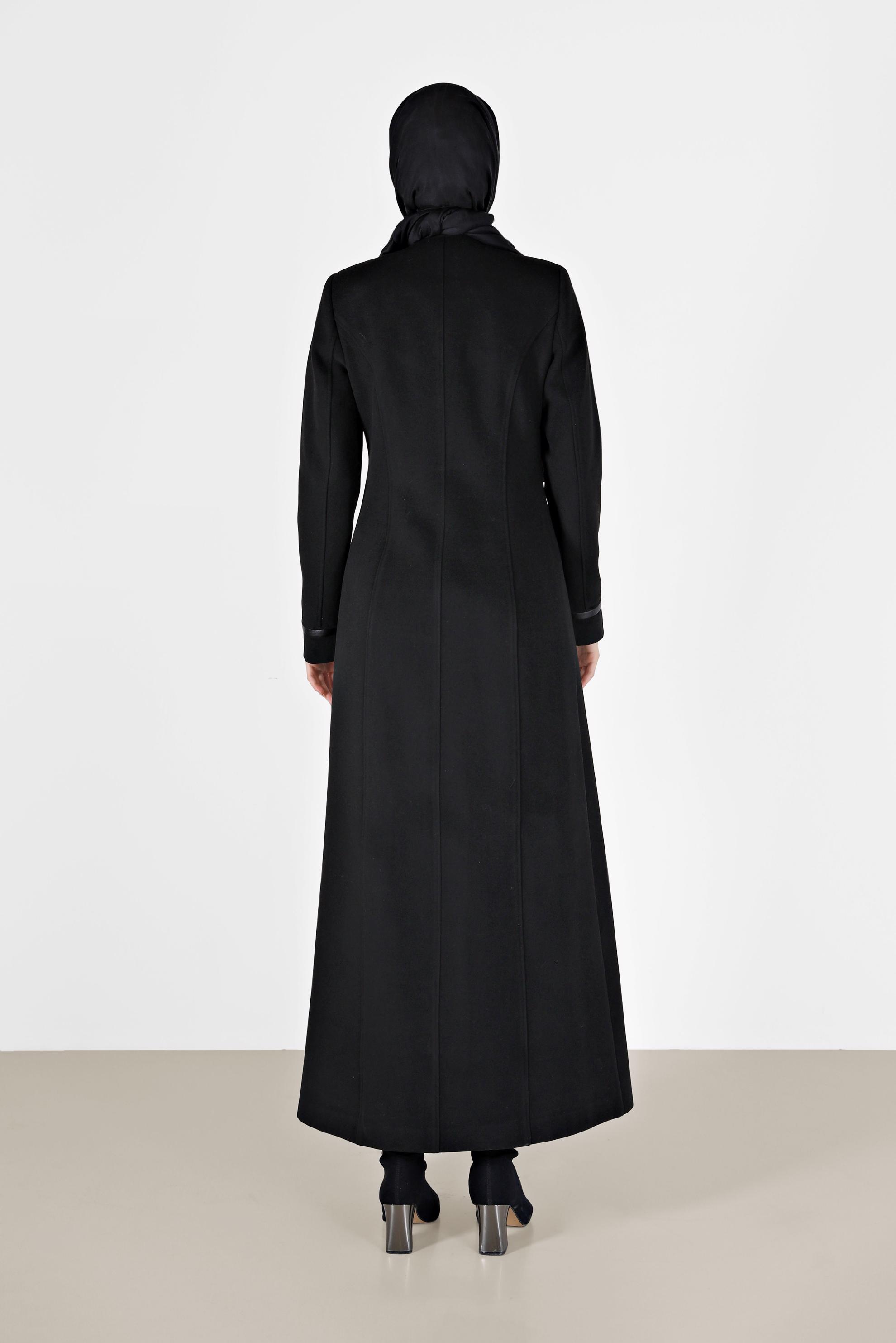 Vêtements hijab NOIR 9664 WİNTER JELENA MANTO 38/46 TEK40