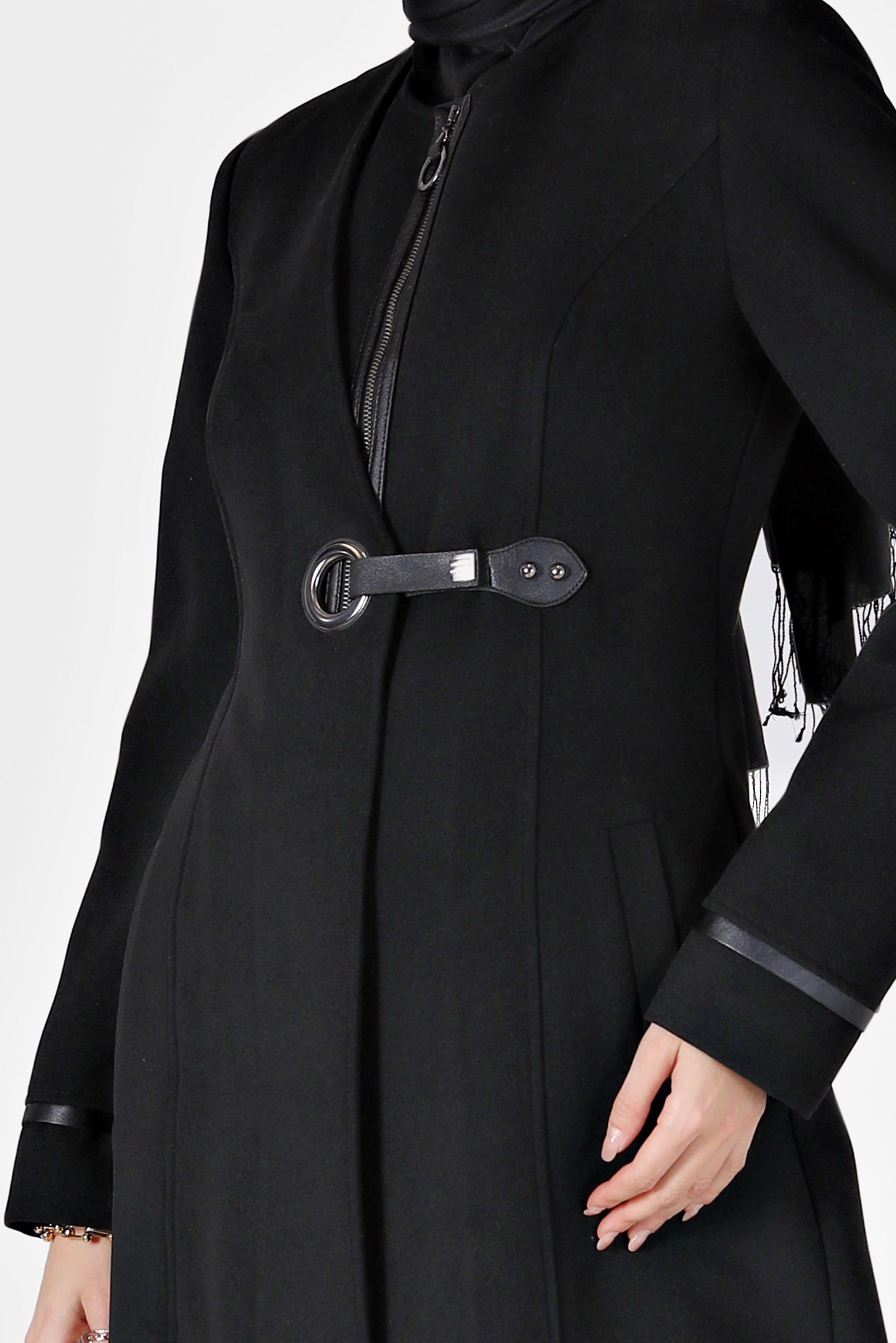 Vêtements hijab NOIR 9664 WİNTER JELENA MANTO 38/46 TEK40