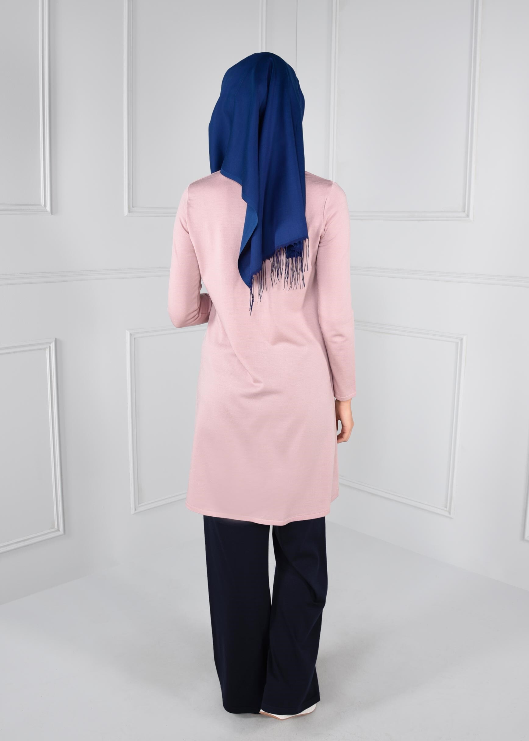 Tesettür giyim LACİVERT BELİ LASTİKLİ SALAŞ PANTOLON 7217