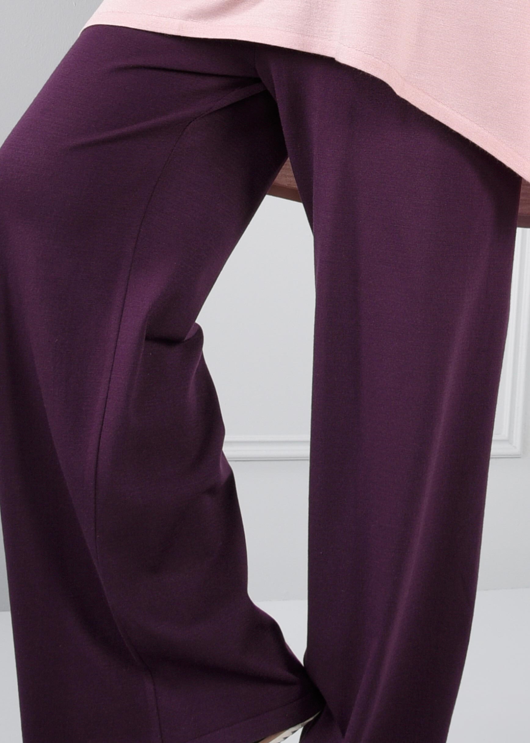 Tesettür giyim MÜRDÜM SALAŞ KESİM TRİKO PANTOLON 7220